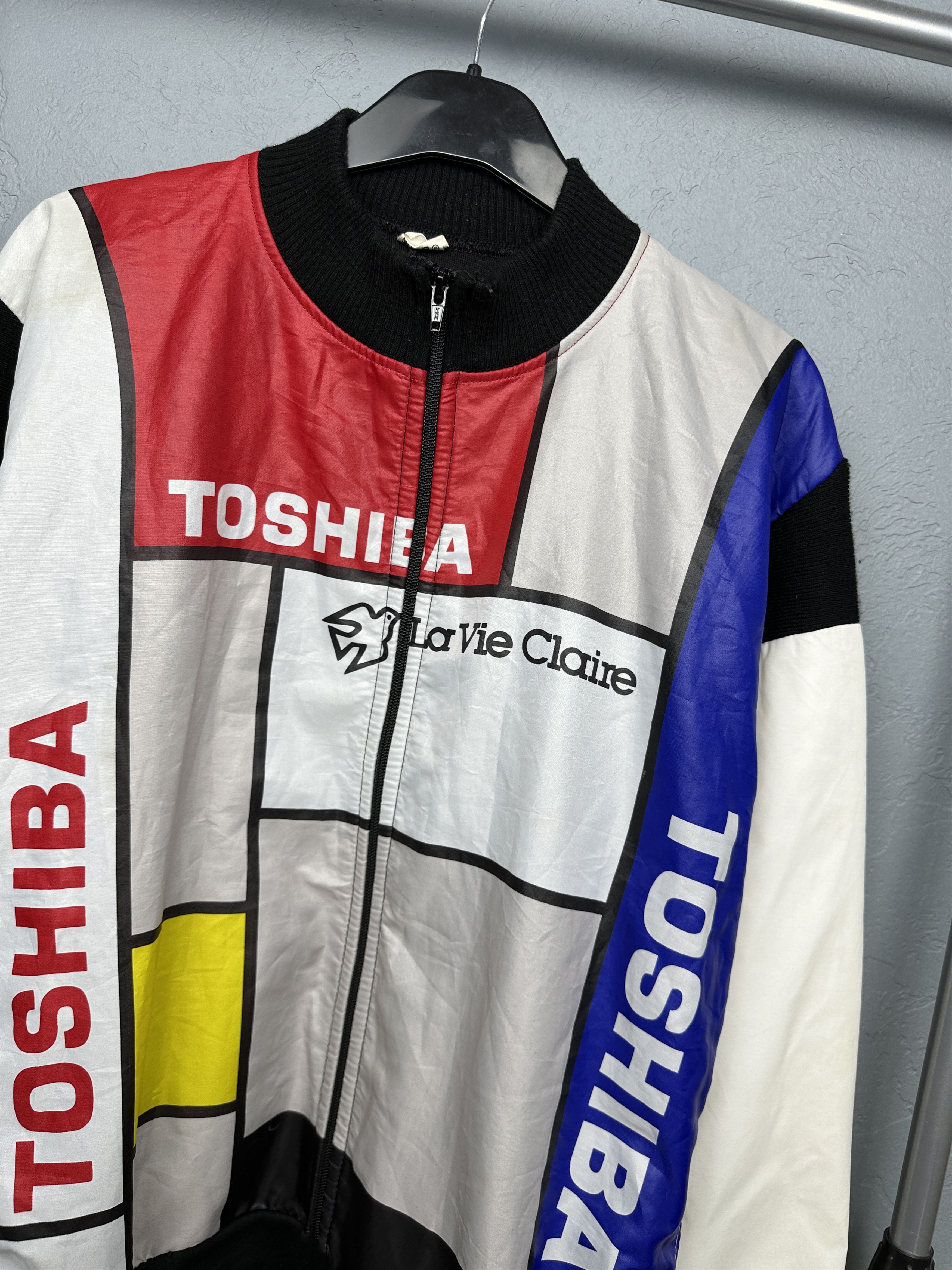 Bicycle Toshiba 90s Vintage Mens Bicycle Cycle Cycling Jacket Size US XL / EU 56 / 4 - 2 Thumbnail