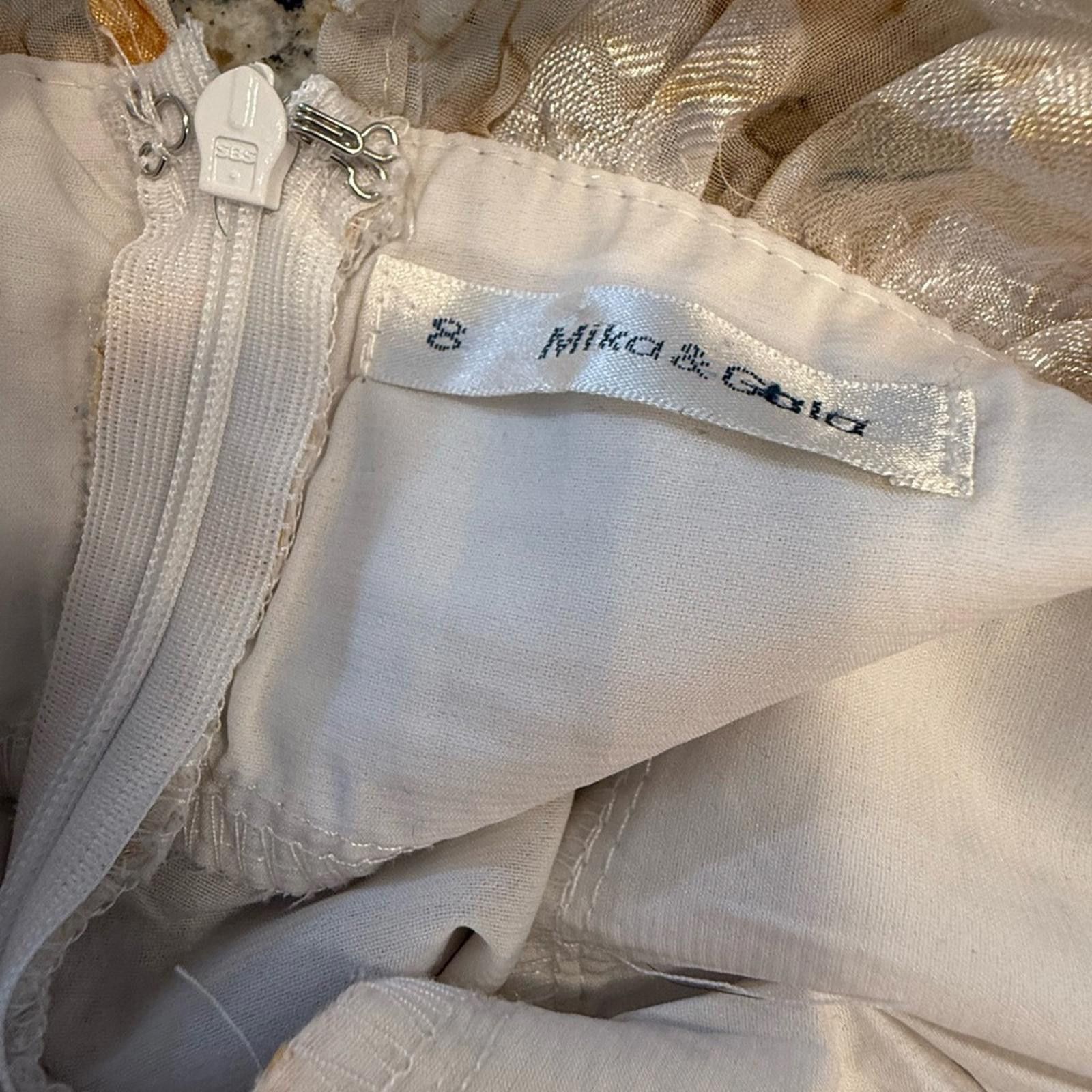 Other Mika Gala Bollywood floral mini dress cream yellow tan SZ 8 Size M / US 6-8 / IT 42-44 - 8 Thumbnail