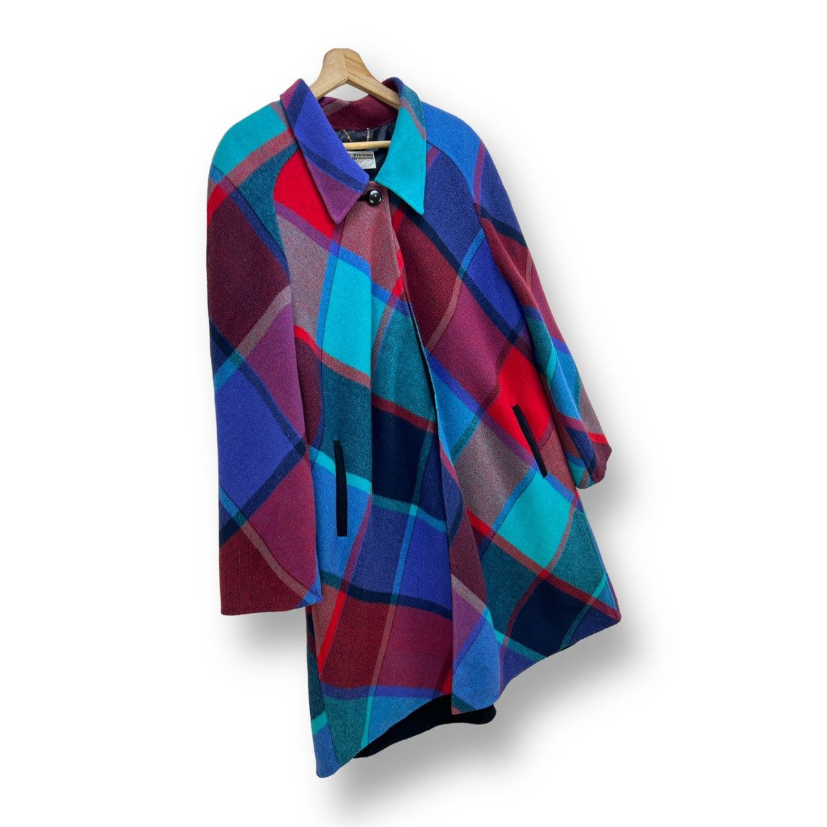 Beauty Beast × Japanese Brand × Vintage 🔥 VTG WOOL OPEN TARTAN COAT Size M / US 6-8 / IT 42-44 - 4 Thumbnail