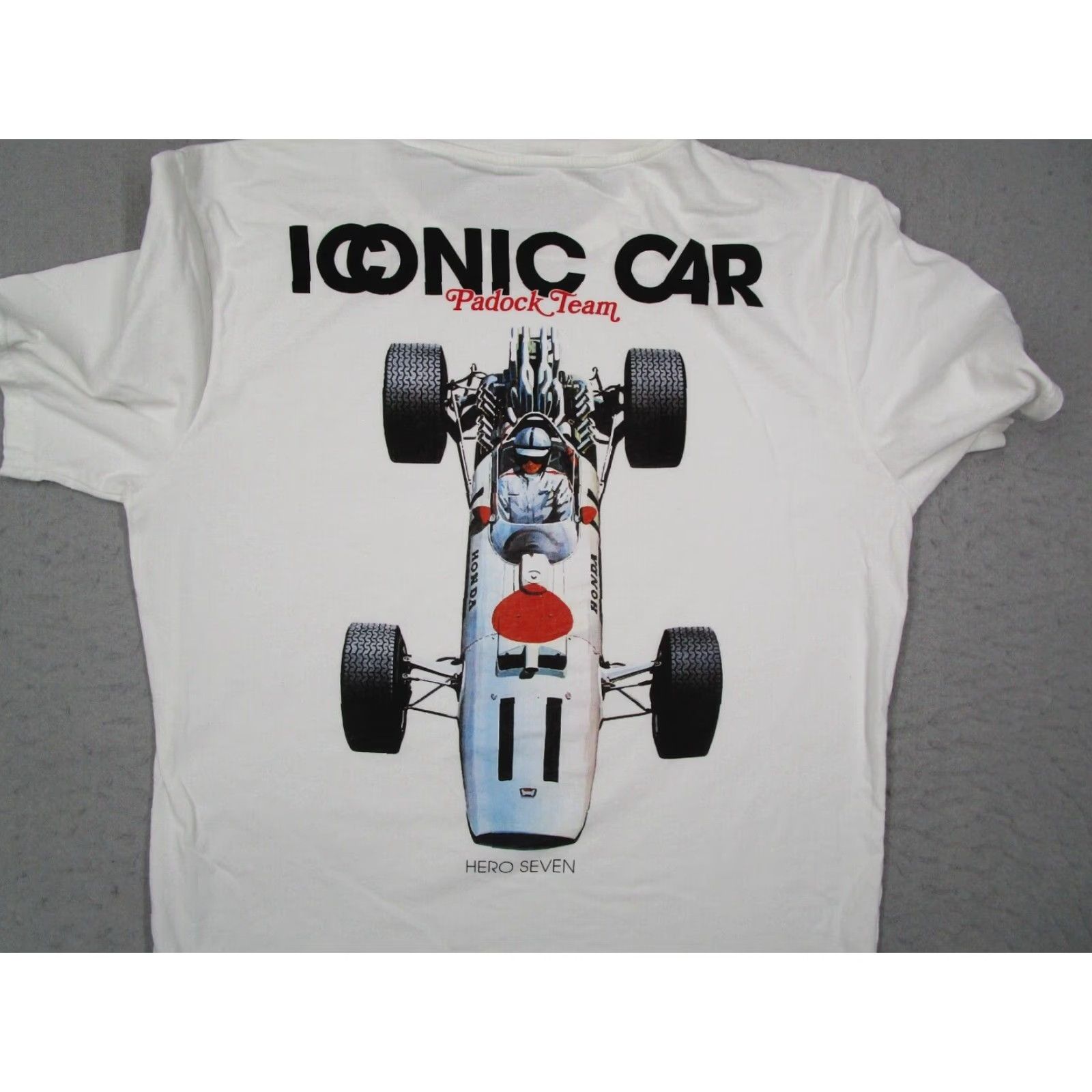 Vintage VINTAGE Hero Seven Mens T-Shirt Short Sleeve Crew Neck Cotton White Racing F1 Cars Sports 2020s Size US L / EU 52-54 / 3 - 6 Thumbnail