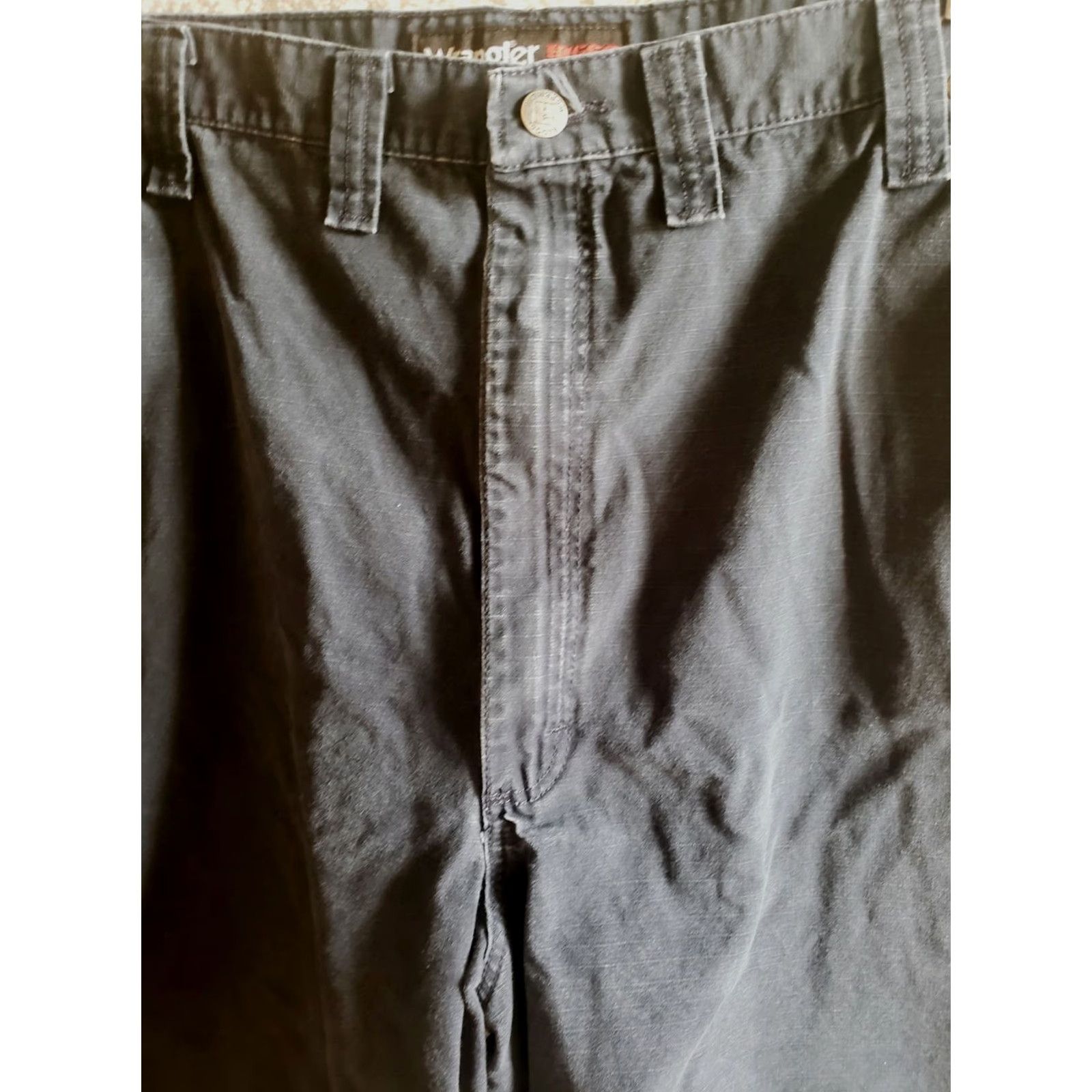 Wrangler Wrangler Riggs Carpenter Shorts Mens Size 46 Bermuda Dark Wash Distressed Navy Blue 80s 90s Work Men's Shorts Size US 30 / EU 46 - 5 Thumbnail