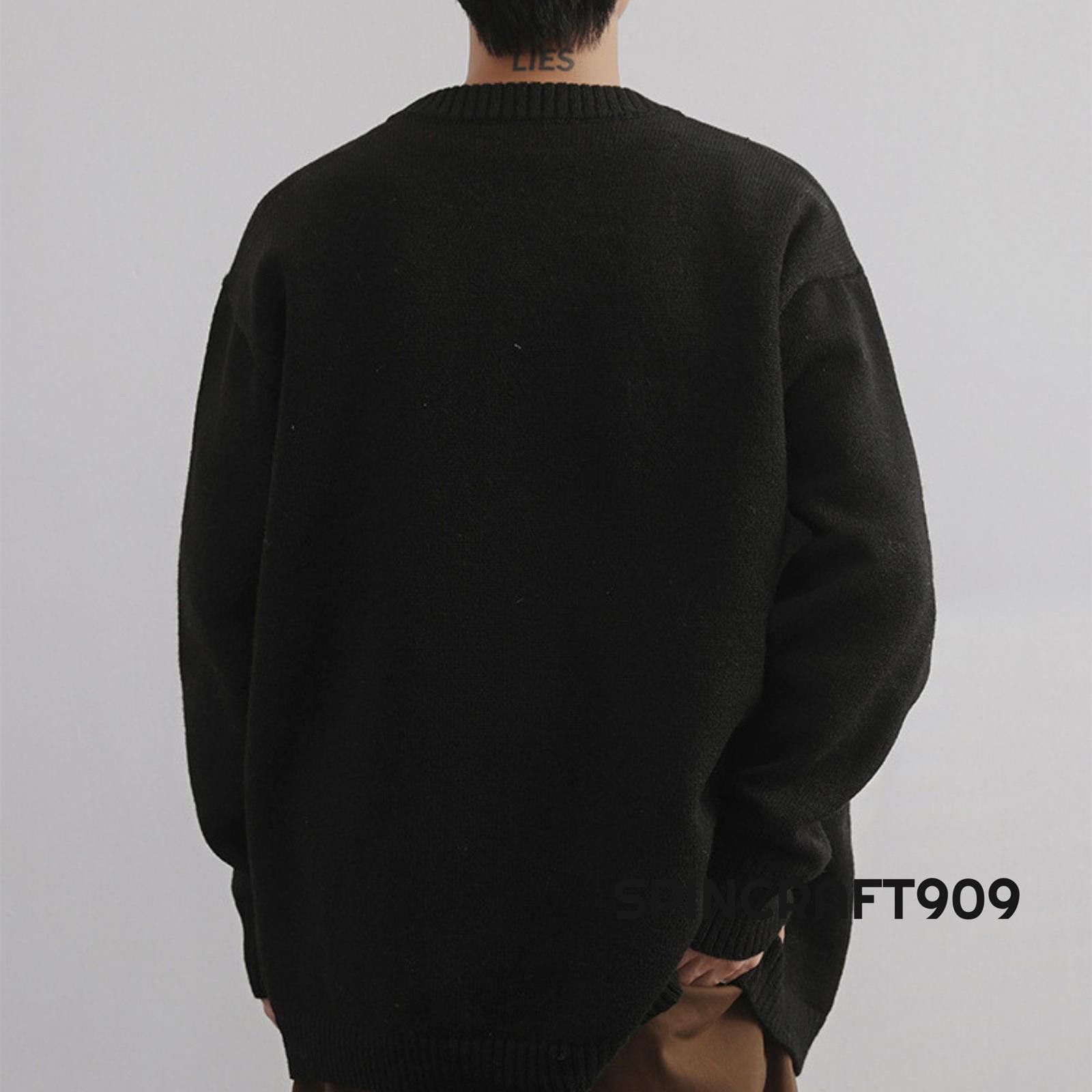 Vintage Black Button Cardigan Sweater Size US L / EU 52-54 / 3 - 8 Thumbnail