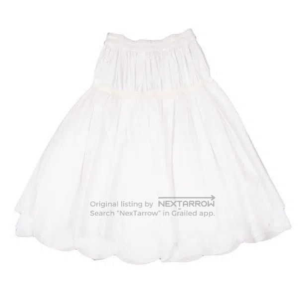 Comme des Garcons Comme des Garcons size M White Retro Design Skirt Size 25" / US 0 / IT 36 - 2 Thumbnail