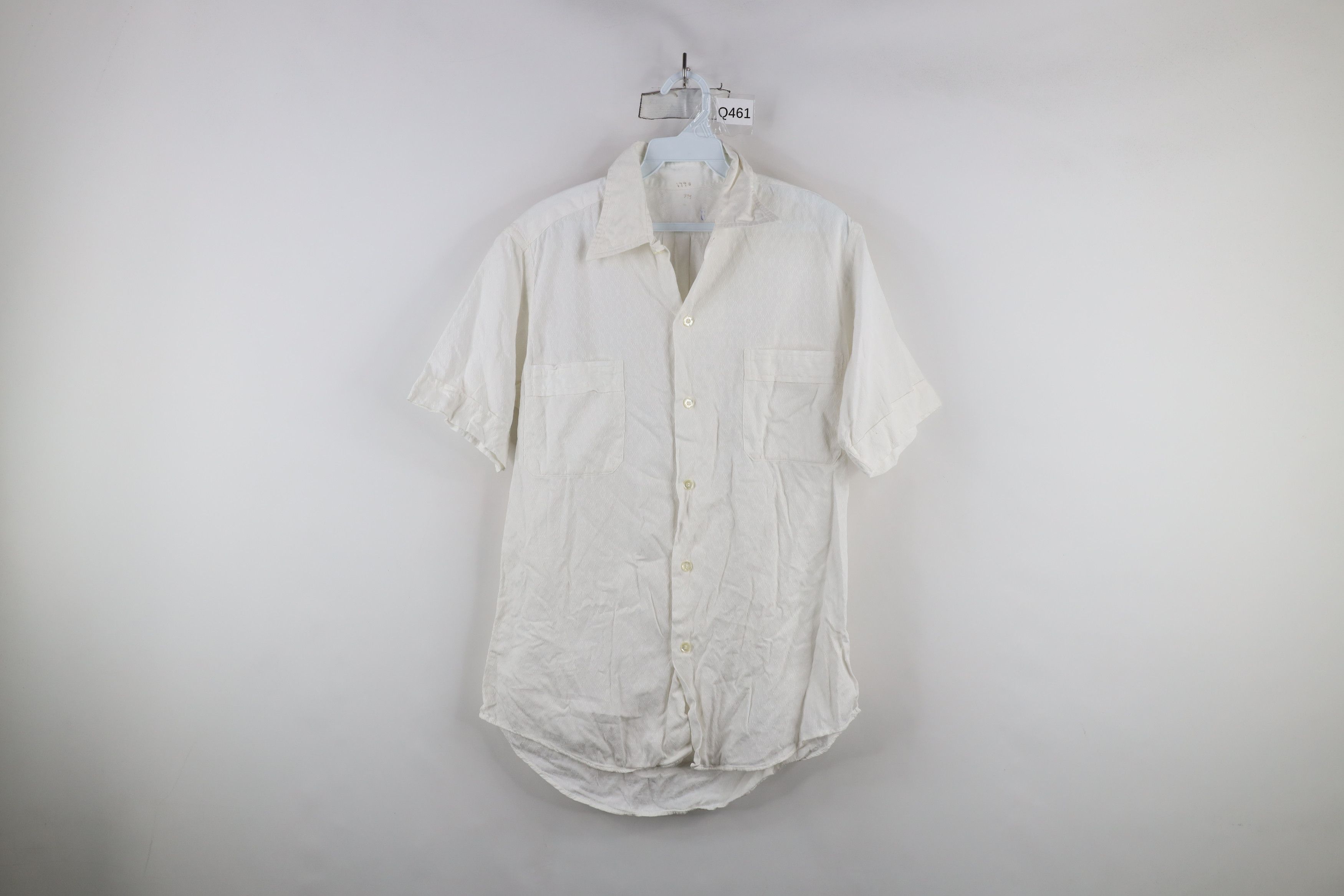 Vintage Vintage 50s Streetwear Diamond Short Sleeve Button Shirt Size US M / EU 48-50 / 2 - 1 Thumbnail