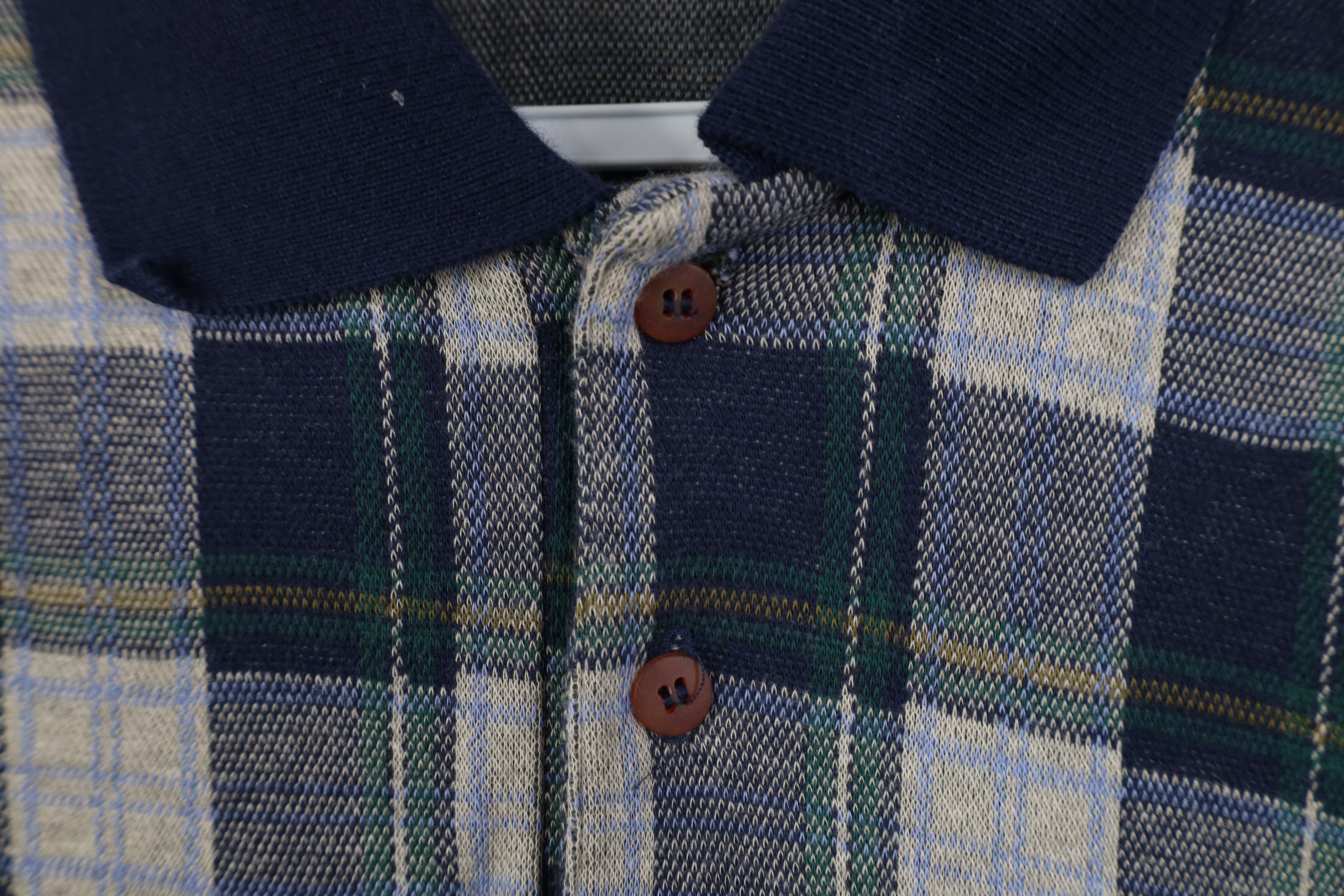 Vintage Vintage 90s Streetwear Cotton Knit Golf Polo Shirt Plaid USA Size US M / EU 48-50 / 2 - 6 Thumbnail