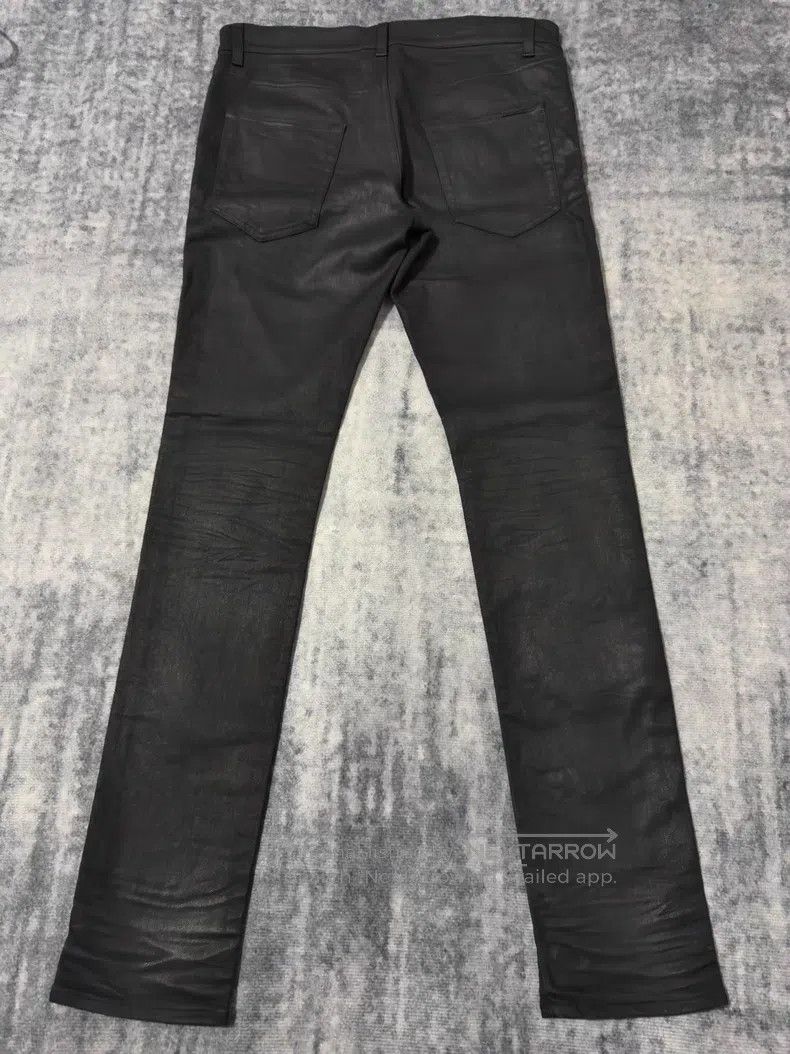 Saint Laurent Paris Saint Laurent Paris Heavy Coated Wax Basic Denim Jeans Size US 32 / EU 48 - 2 Thumbnail