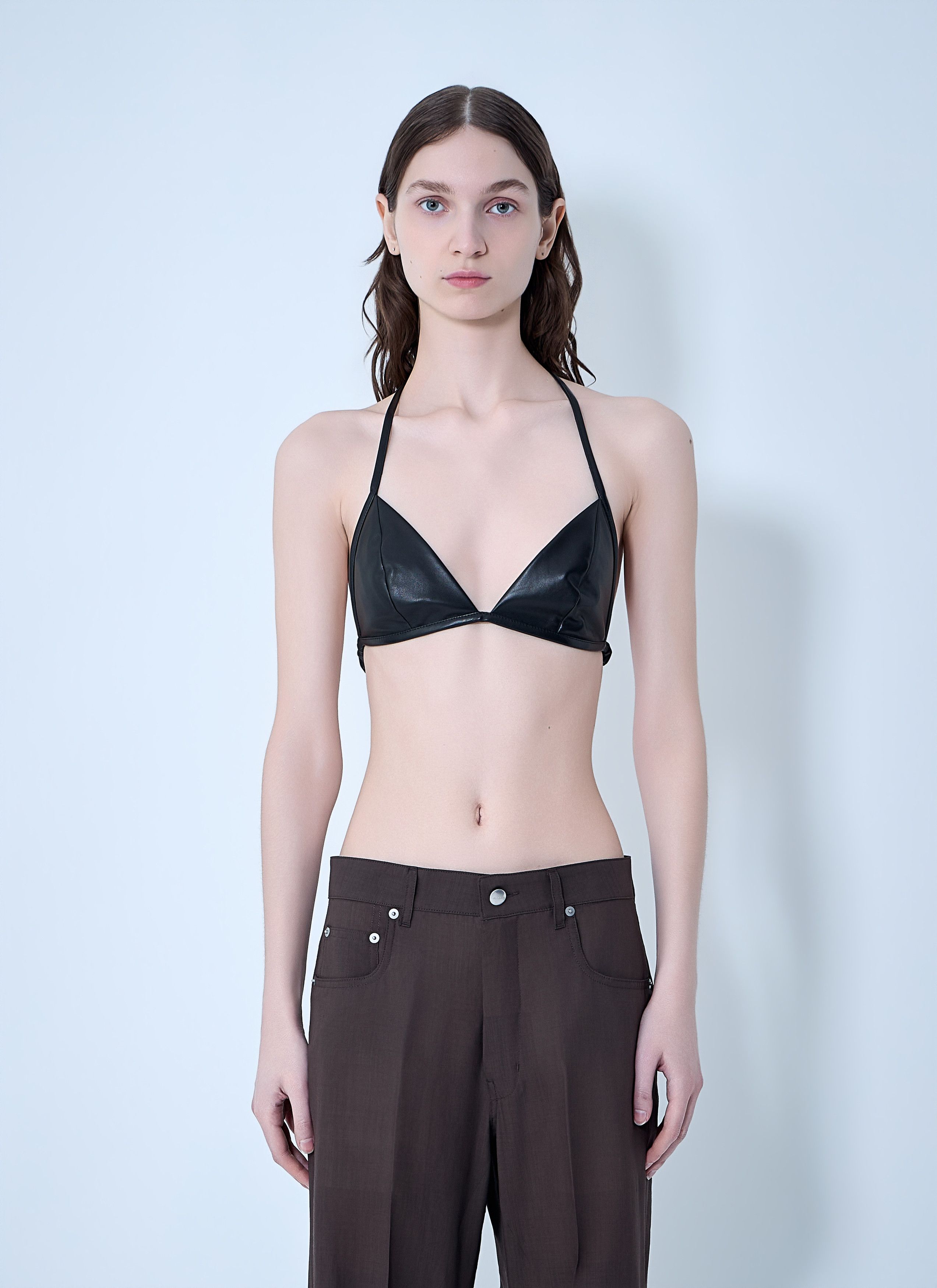 Rick Owens Leather Triangle Bikini Top Size M / US 6-8 / IT 42-44 - 1 Thumbnail