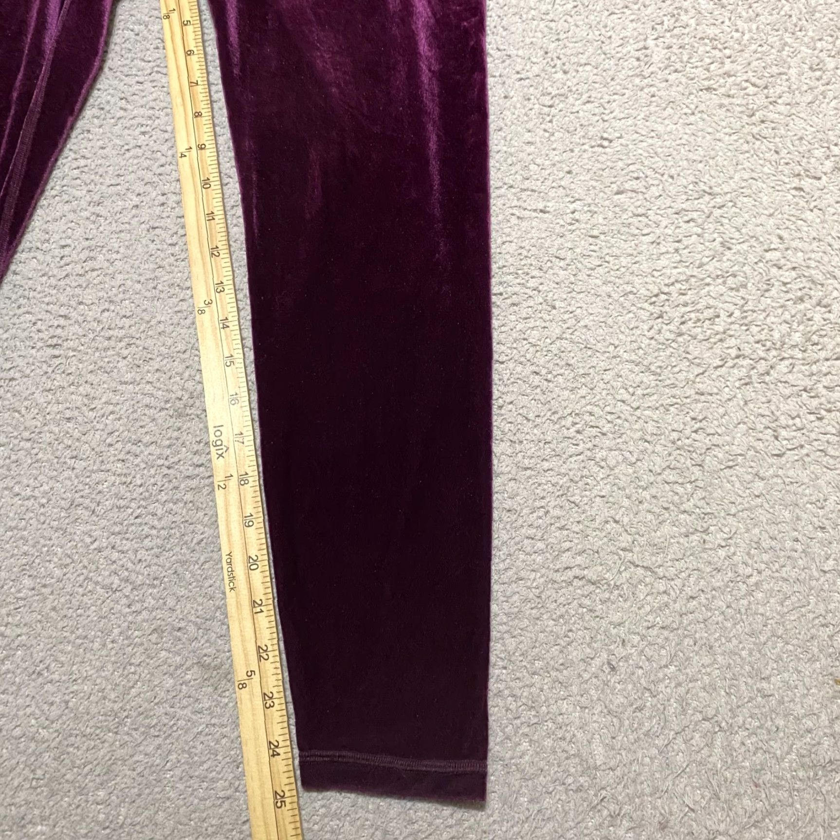 Athleta Athleta Womens 1X Plus Leggings Purple Elation Velvet Skinny Ankle Pull On Size 40" / US 18 - 3 Thumbnail