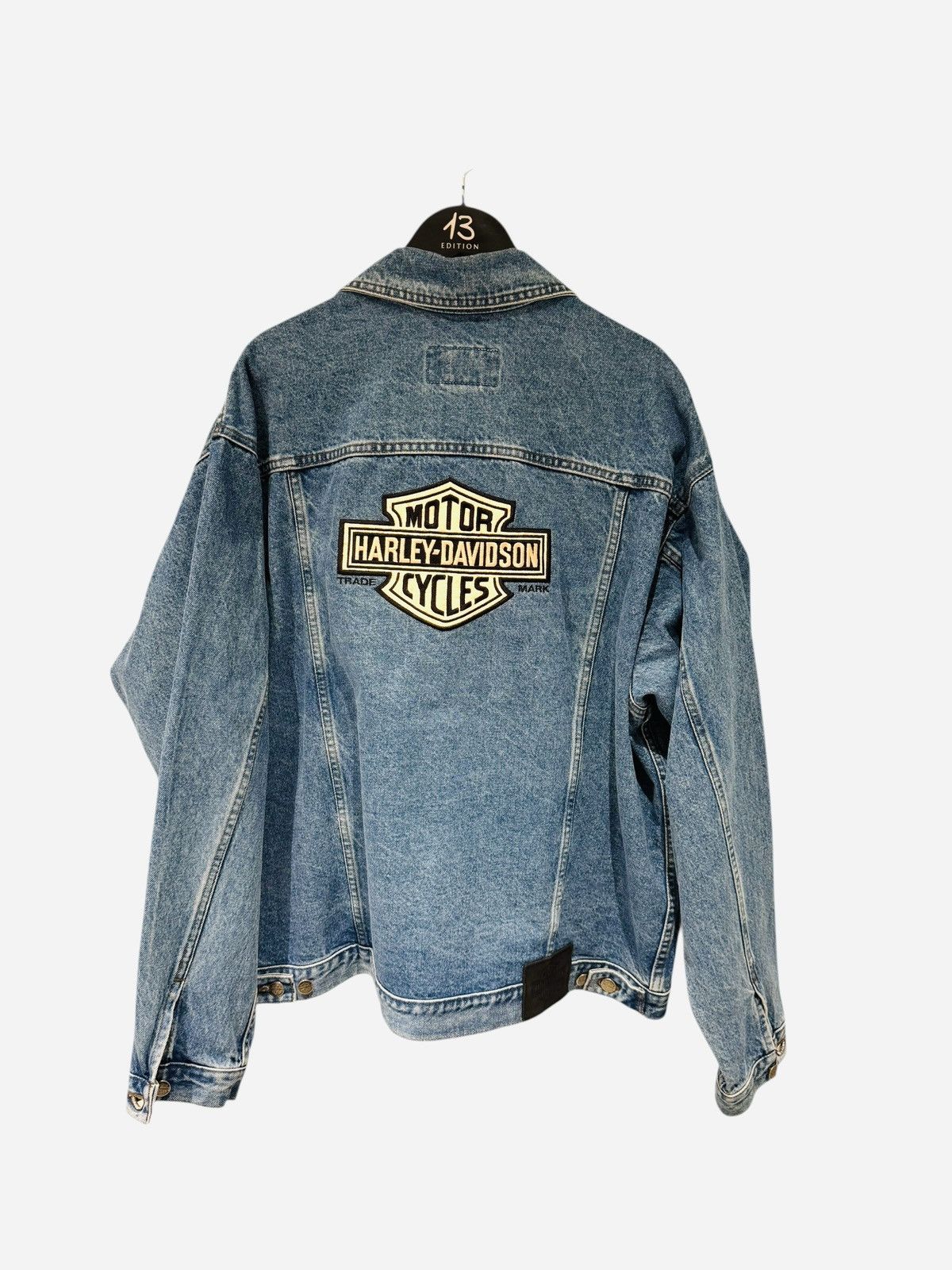 Harley Davidson Rare Vintage Harley Davidson Denim Patch Jacket Size US XL / EU 56 / 4 - 6 Thumbnail