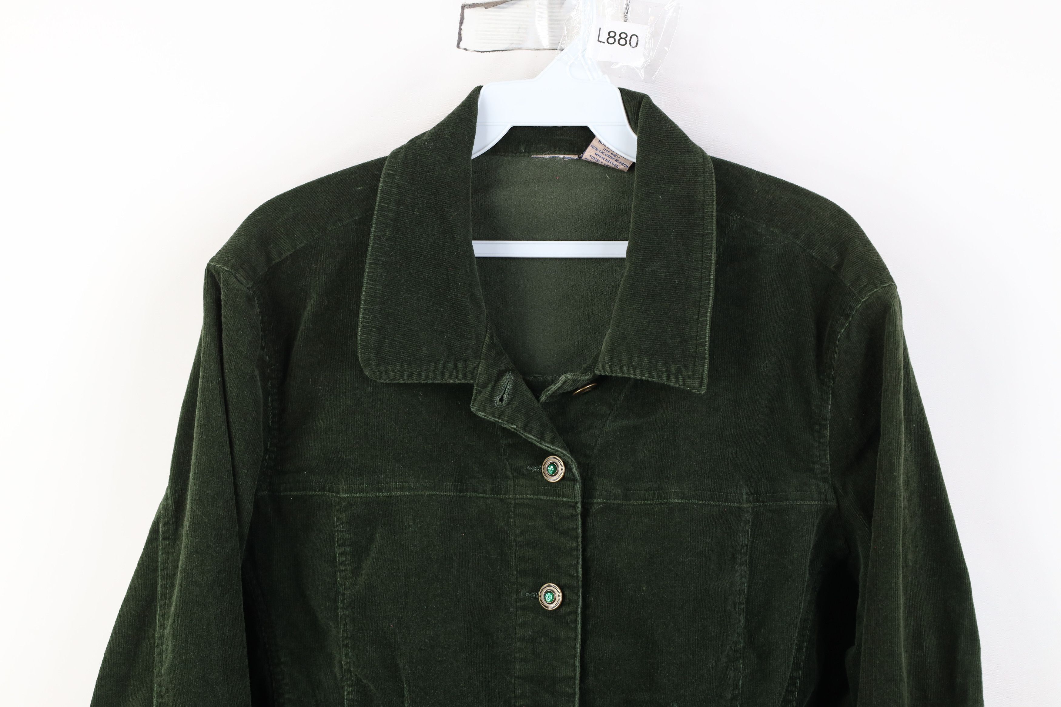 Vintage Vintage 90s Y2K Streetwear Babydoll Corduroy Trucker Jacket Size L / US 10 / IT 46 - 2 Thumbnail