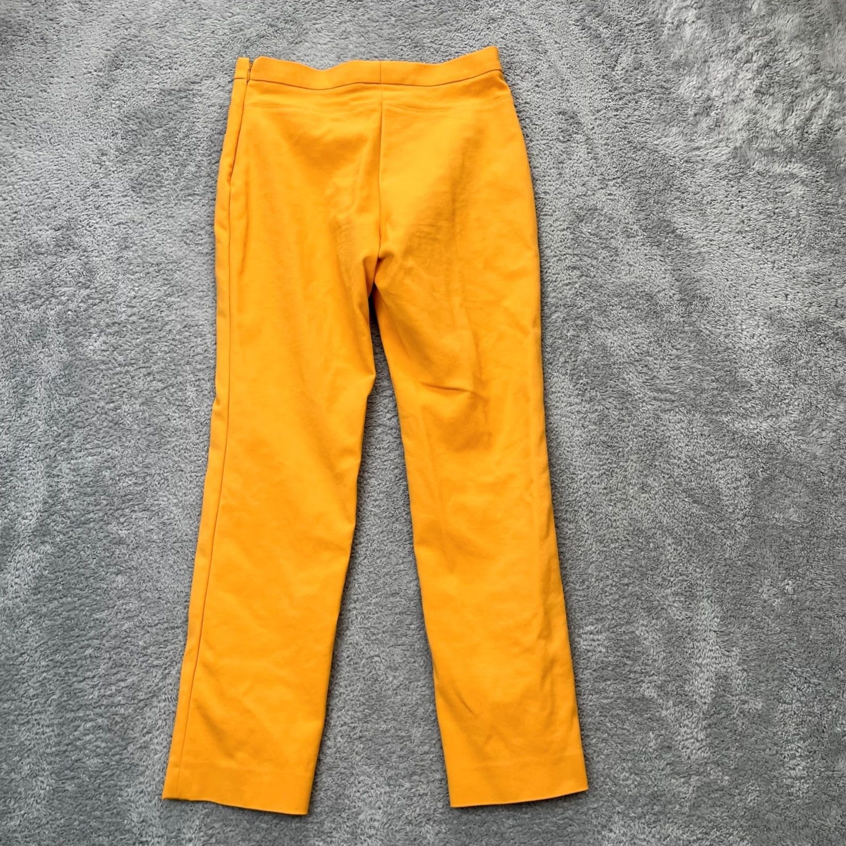 Vintage Akris Punto Pants Womens Small Orange Cotton Stretch Straight Leg Dress Pants Size 28" / US 6 / IT 42 - 2 Thumbnail