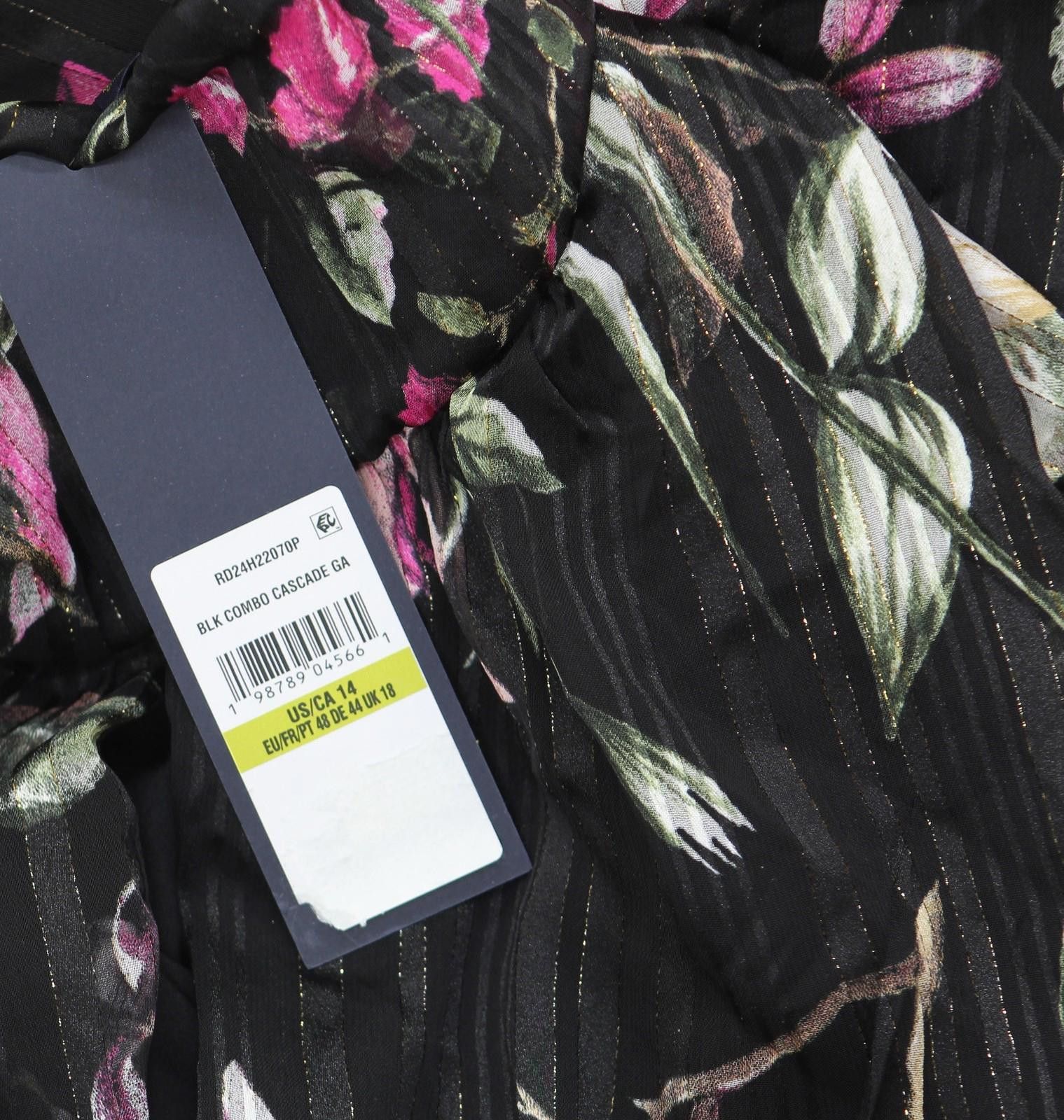 Other New Rachel By Rachel Roy Maxi Dress Cascade Garden Black 14 Size XL / US 12-14 / IT 48-50 - 4 Thumbnail
