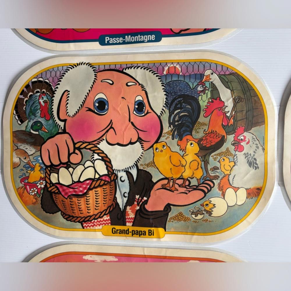 Designer Set of 7 Vintage Passe-Partout Canada Retro TV Placemats Size ONE SIZE - 6 Thumbnail
