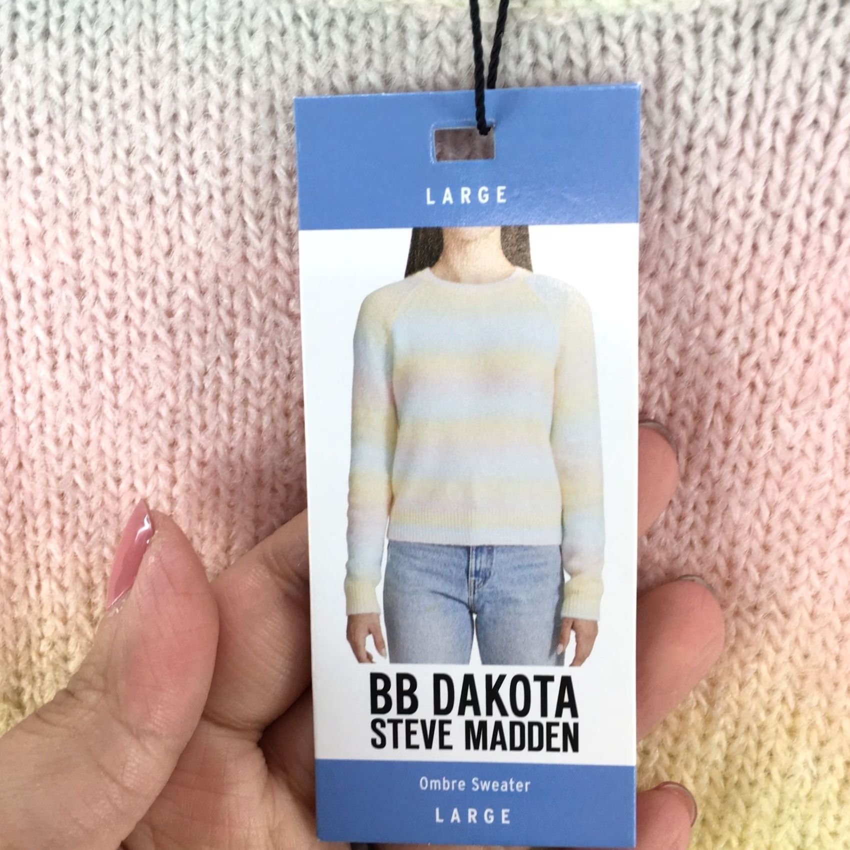 BB Dakota Bb Dakota Pullover Sweater Womens L Multicolor Wool Blend Round Neck Long Sleeve Shirt Size L / US 10 / IT 46 - 7 Thumbnail