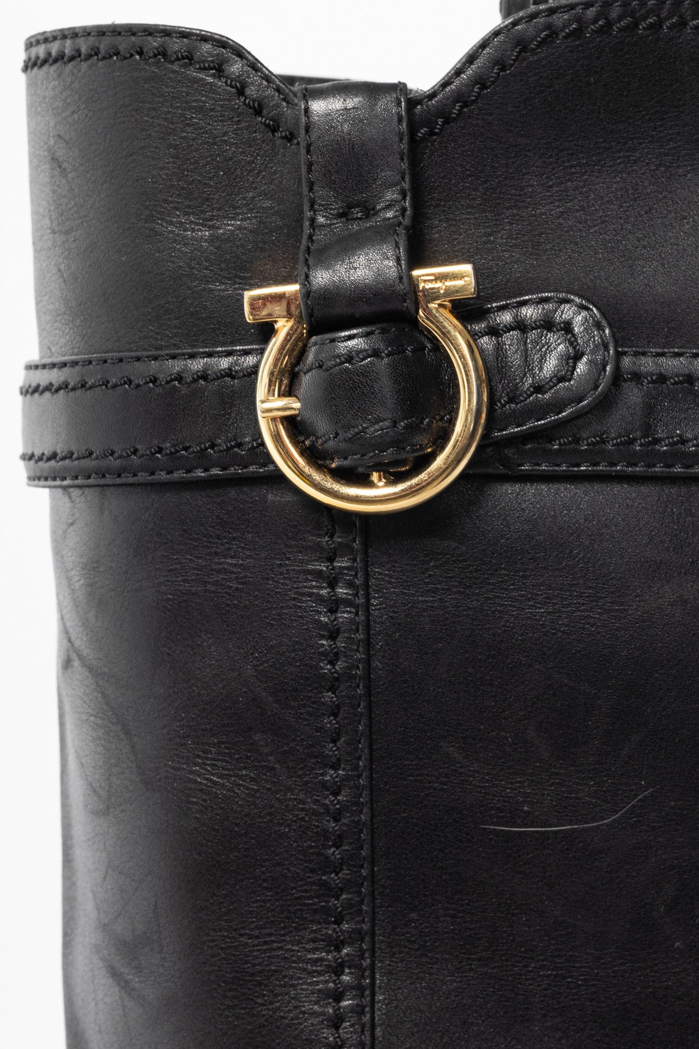 Salvatore Ferragamo Salvatore Ferragamo Robespierre Fersea Gancio Riding Boots Size US 7.5 / IT 37.5 - 8 Thumbnail