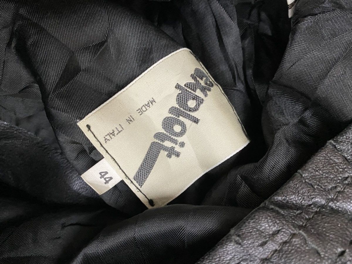 Vera Pelle Vtg Exploit Textured Leather Coat Avant Garde Matrix Trench Size US M / EU 48-50 / 2 - 10 Thumbnail