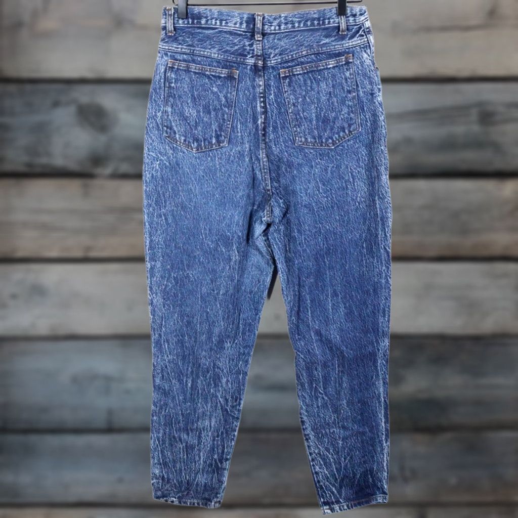 Vintage VINTAGE Stefano Women's 90s High Waisted Mom Jeans 16 Blue Acid Wash 30x29 Denim Jeans Women Size 38" / US 16 / IT 52 - 1 Thumbnail