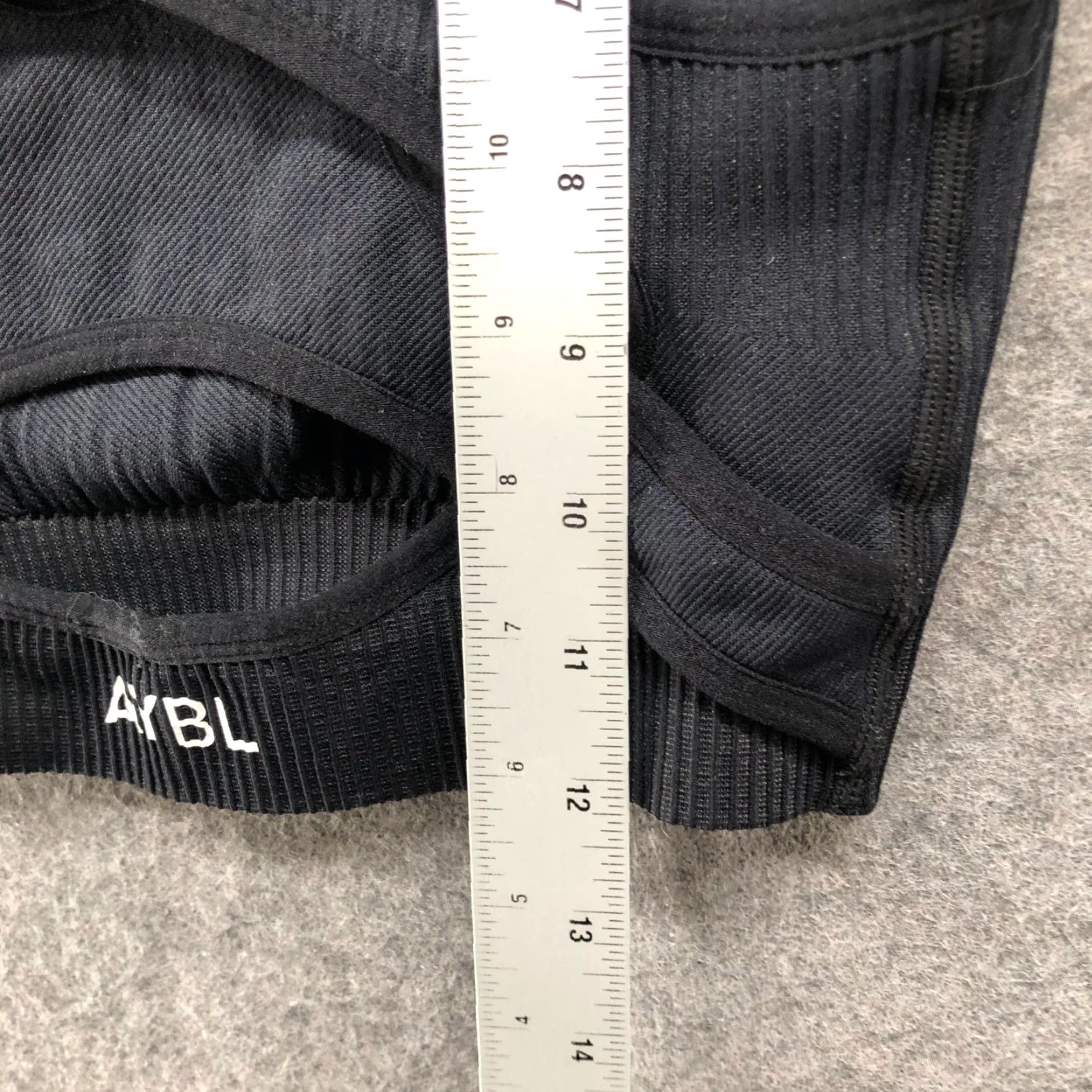 Vintage AYBL Seamless Sports Bra Womens S Full Coverage Compression Black Unpadded Size ONE SIZE - 5 Thumbnail