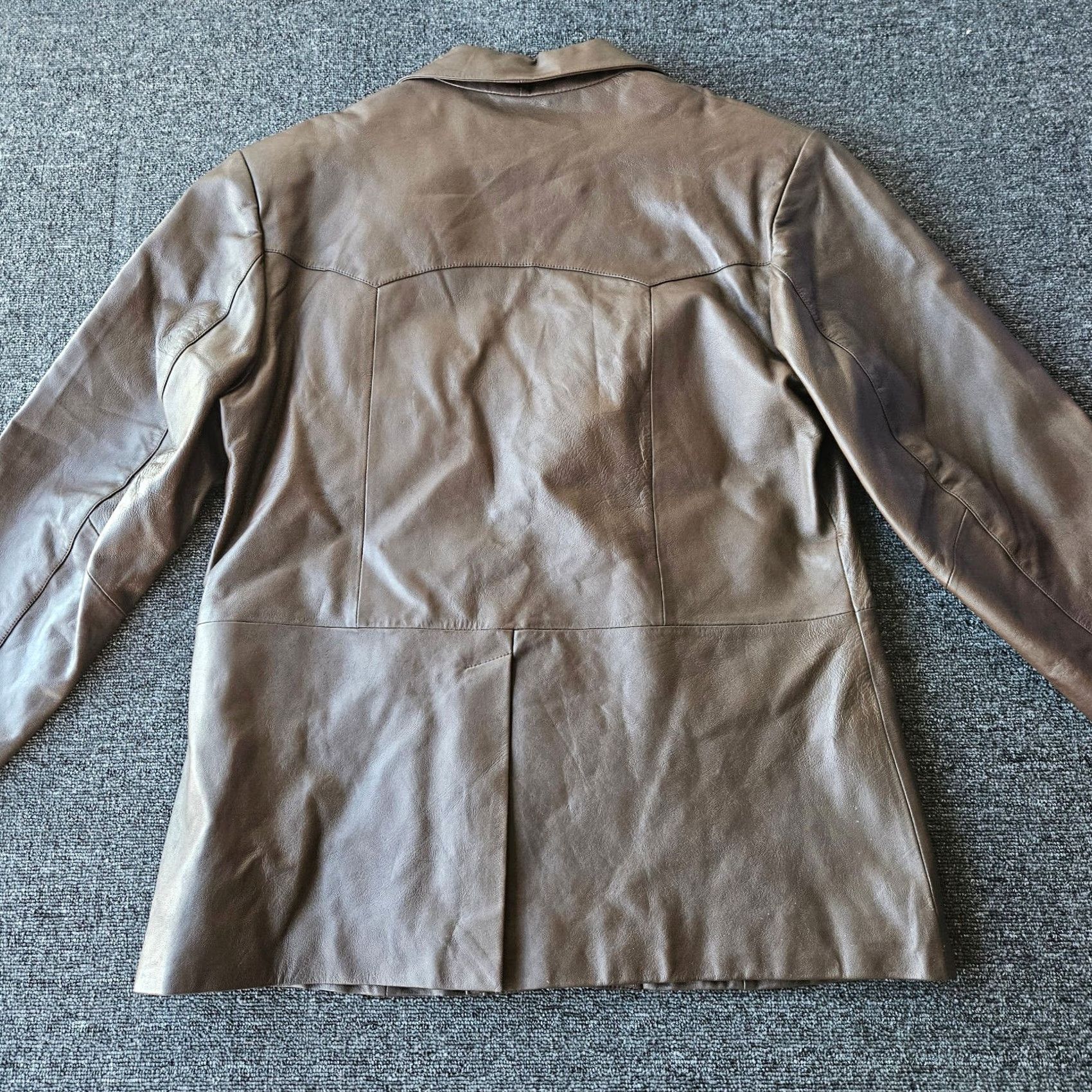 Roper VINTAGE Roper Leather Jacket Sport Coat 42 R Long Sleeve 2 Button Mens Brown Size US XL / EU 56 / 4 - 6 Thumbnail