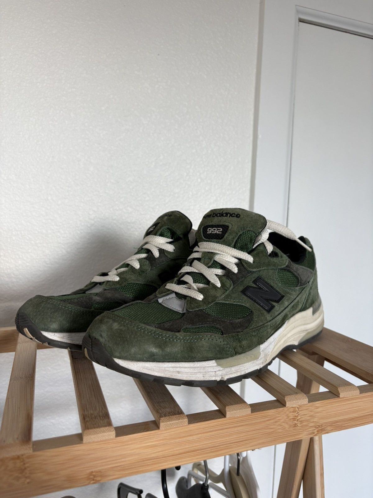 JJJJound × New Balance JJJound NB 992 Moss Green Size US 11 / EU 44 - 1 Thumbnail