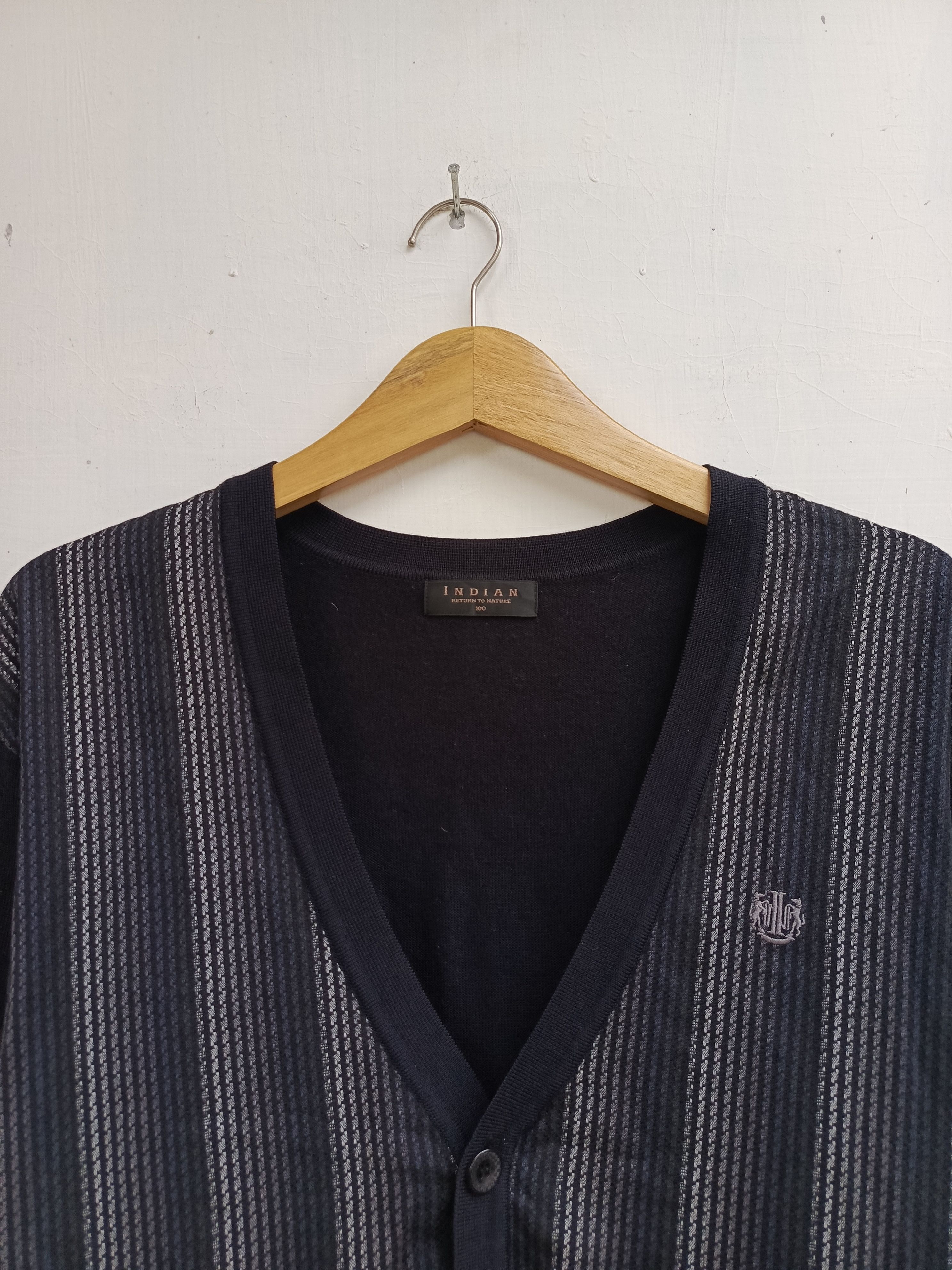 Japanese Brand Indian cardigan stripe patern Size US L / EU 52-54 / 3 - 2 Thumbnail