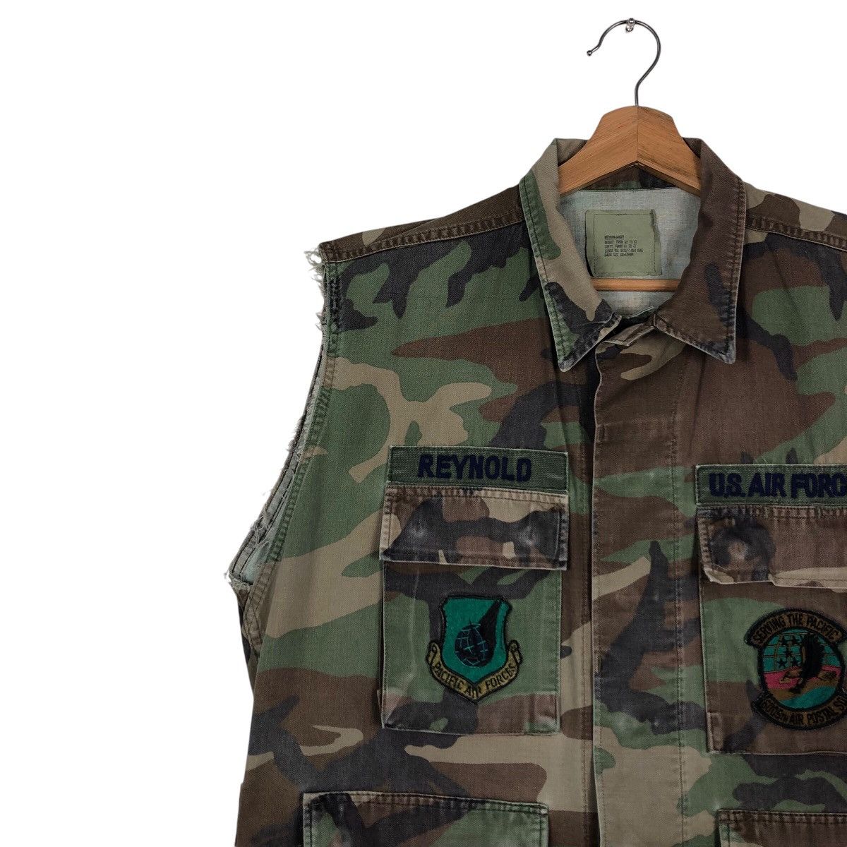 Other 📌Vintage Air Force Us Military Camouflage Biker Jacket Vest Size US M / EU 48-50 / 2 - 8 Thumbnail