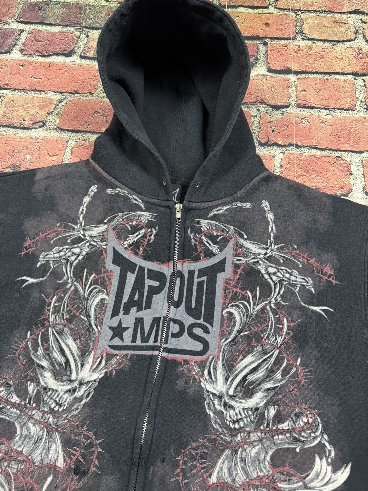 Tapout Y2K Vintage Tapout MPS Zip Up Hoodie Affliction MMA Elite Size US L / EU 52-54 / 3 - 8 Thumbnail
