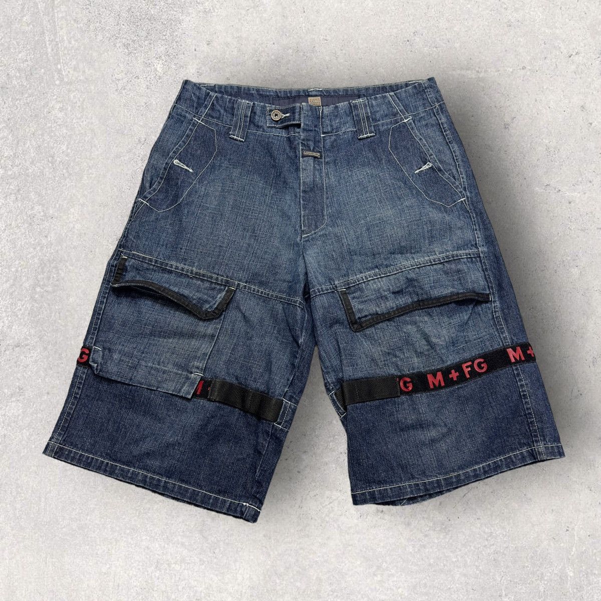 image of Marithe Francois Girbaud Girbaud Shuttle Jean Shorts in Blue, Men's (Size 34)