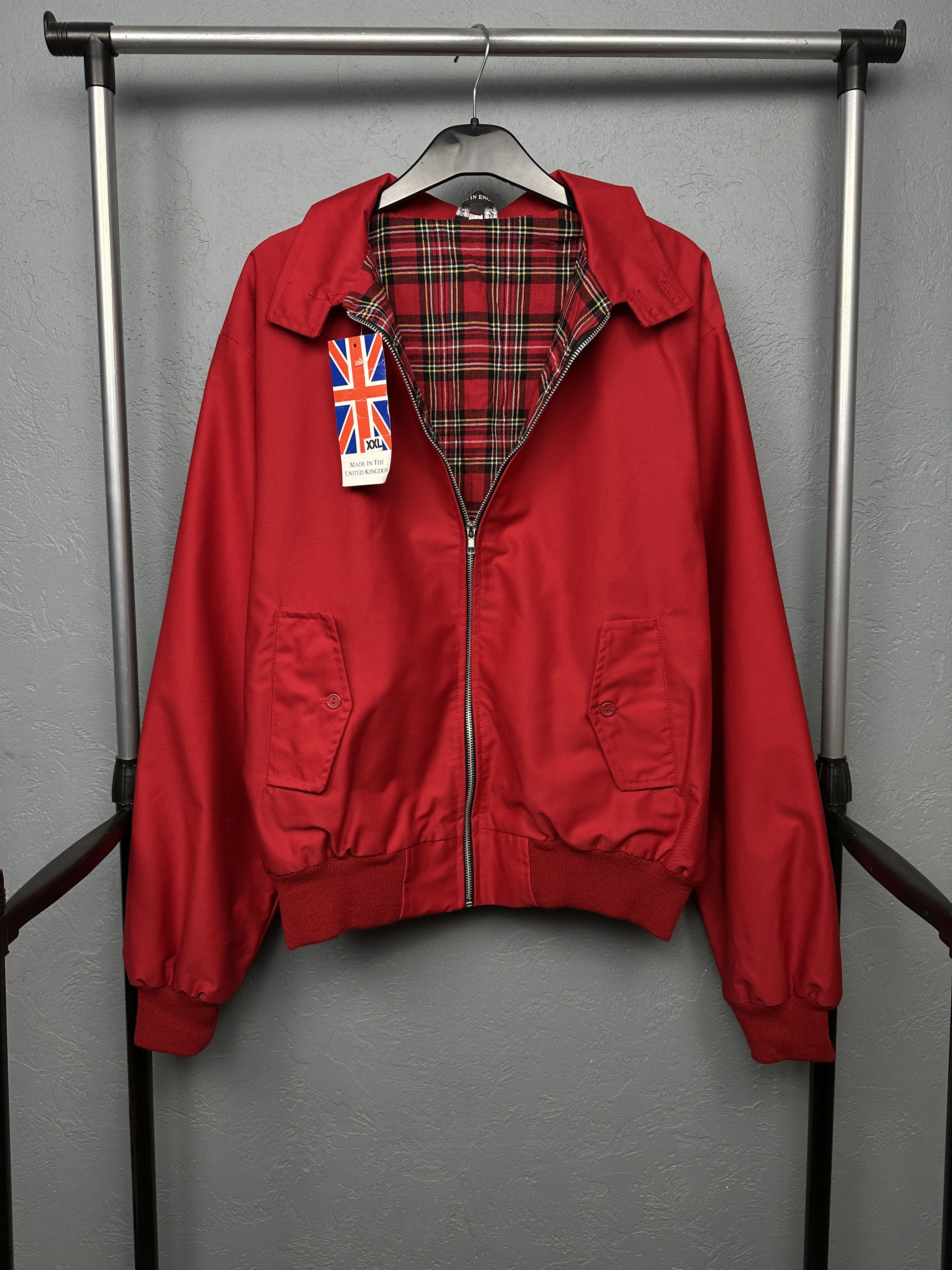 New England Outerwear × Vintage NEW Vintage England Plaid Lined Collared Bomber Jacket Size US XXL / EU 58 / 5 - 1 Thumbnail