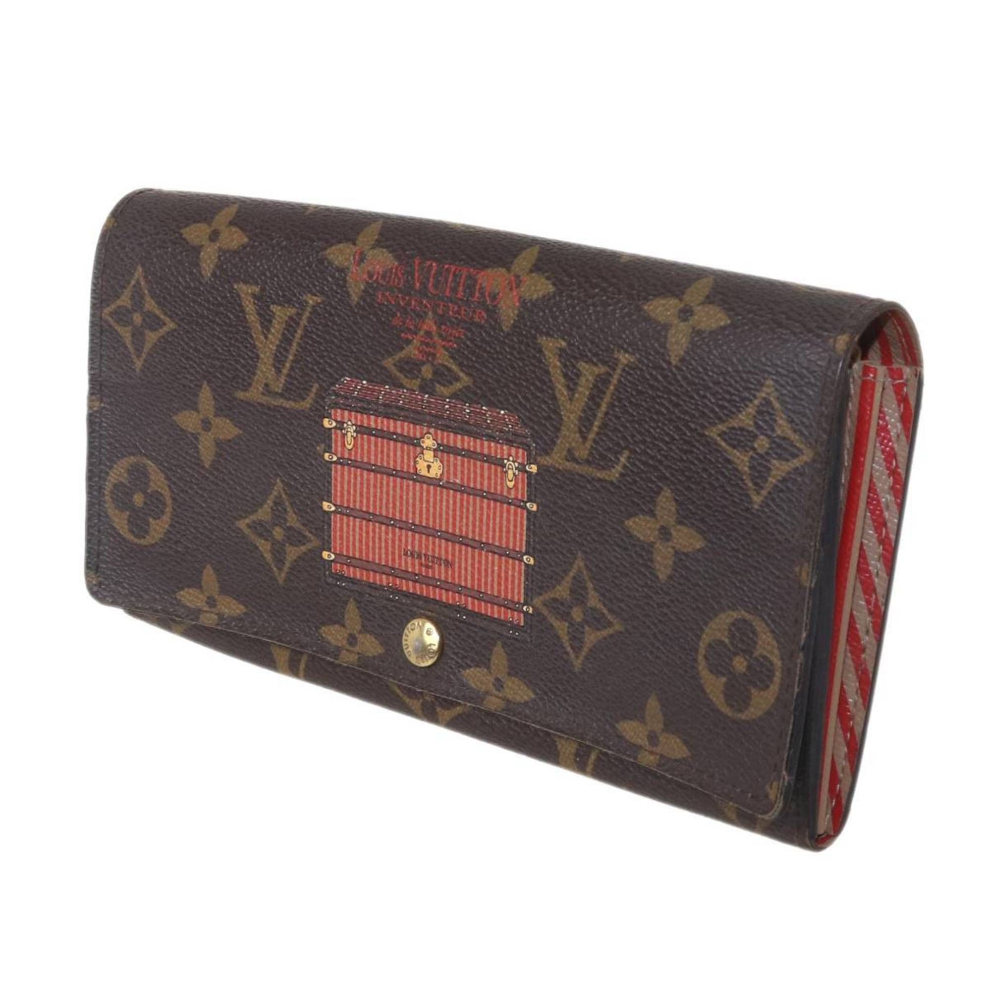Louis Vuitton LOUIS VUITTON Portefeuille Sarah Trunk Long Wallet, Initials EMI, Monogram Brown, M60415 CA2193 Size ONE SIZE - 1 Thumbnail