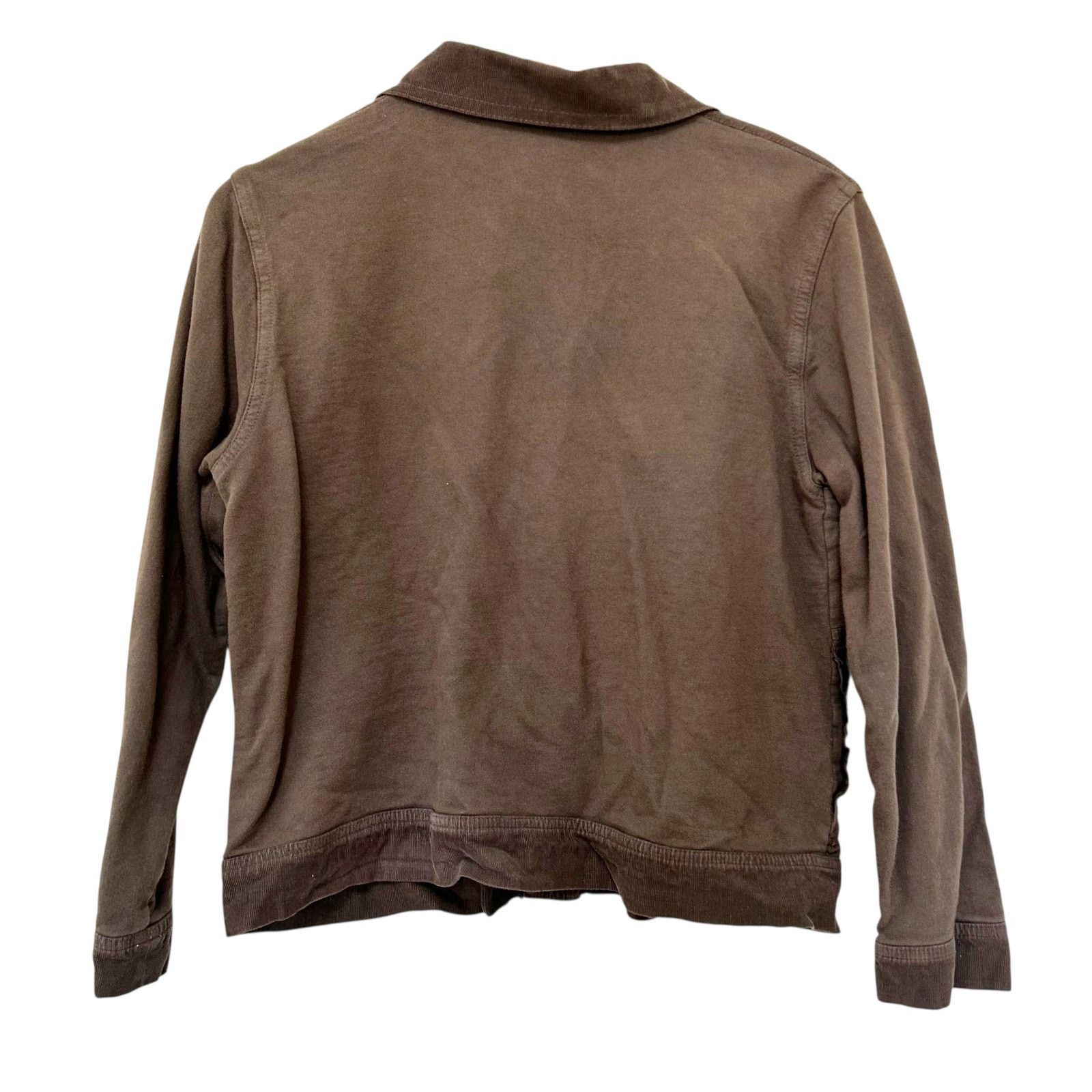 Other Hot Cotton Brown Green Button Front Shirt Sz S Size S / US 4 / IT 40 - 4 Thumbnail