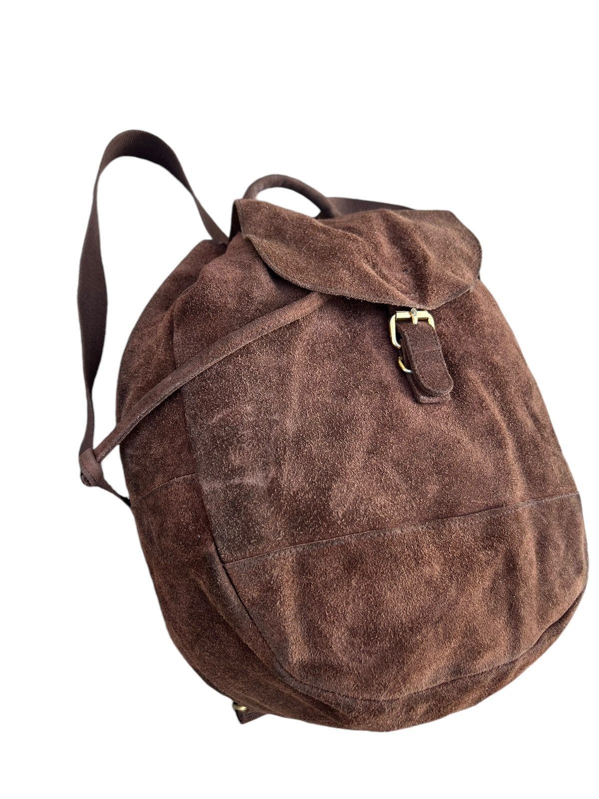 Leather Vintage 90s VIA DEMIZON Japan Suede Leather Backpack Bag Size ONE SIZE - 8 Thumbnail