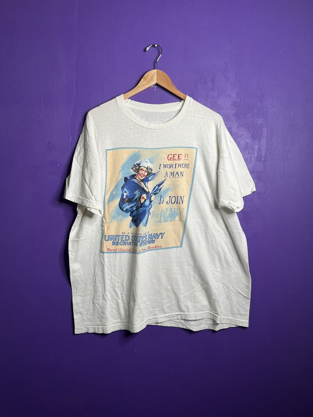 Vintage Vintage 80s I’d join the navy recruiting t-shirt Size US XXL / EU 58 / 5 - 1 Thumbnail