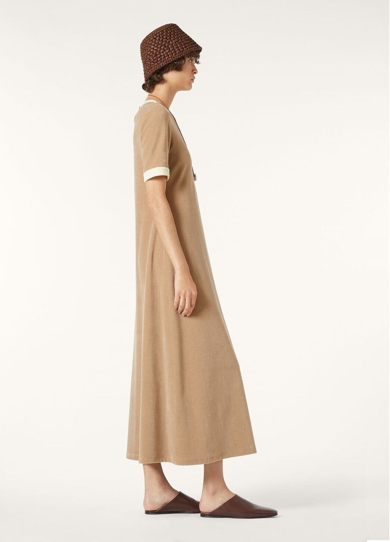 Loro Piana o1srvl11e0526 FAP2821 Balmuccia Midi Dress in Beige Size S / US 4 / IT 40 - 4 Thumbnail