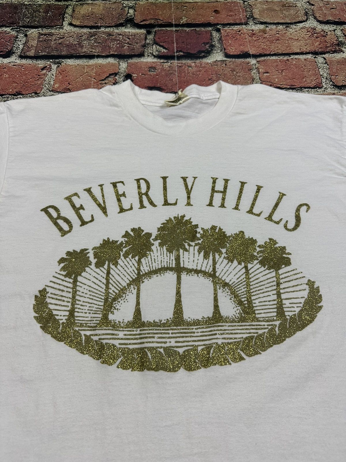 Other Vintage Beverly Hills Rodeo Drive T Shirt Glitter Palm Trees Size US L / EU 52-54 / 3 - 3 Thumbnail