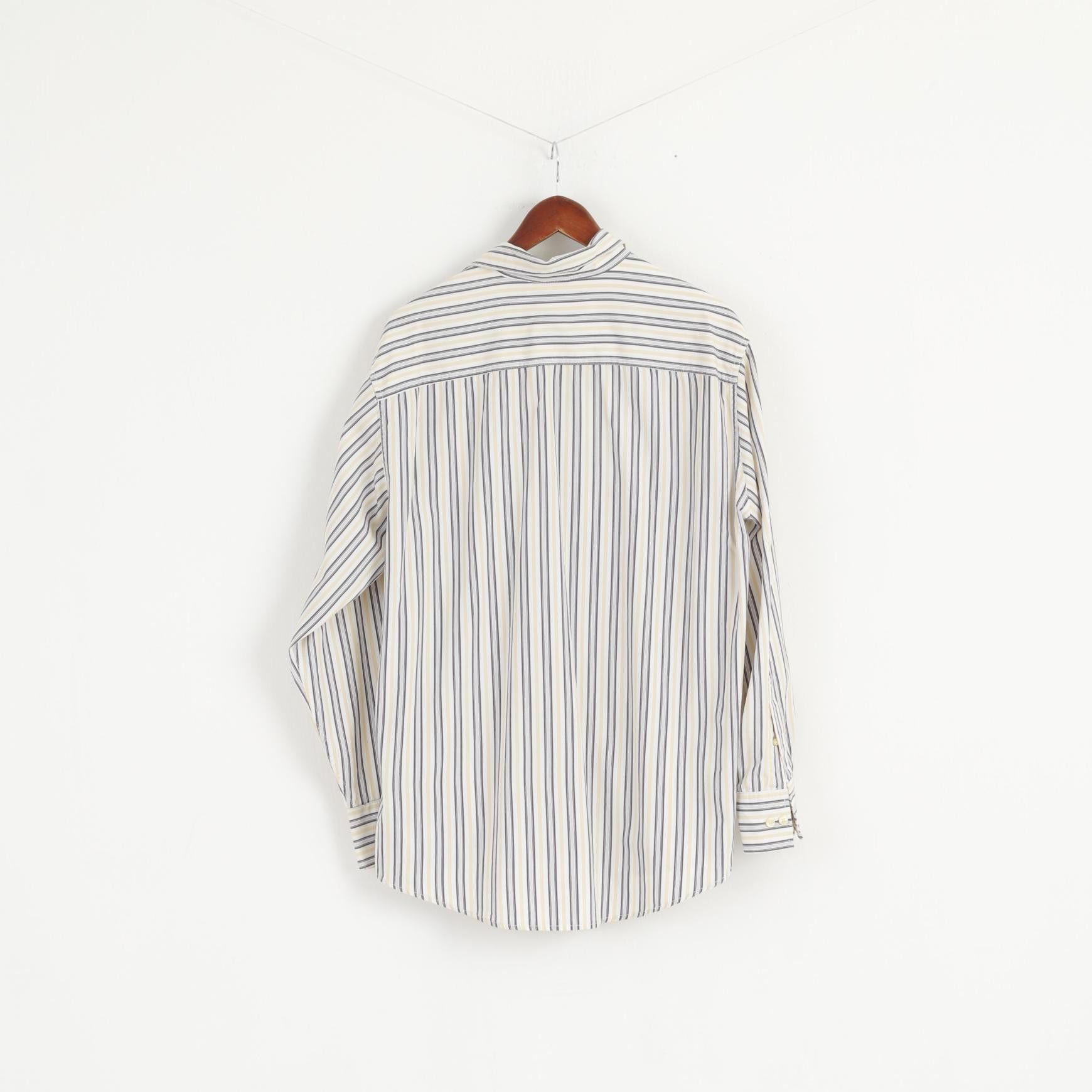 Timberland Timberland Men L Casual Shirt White Yellow 6727 Size US L / EU 52-54 / 3 - 8 Thumbnail