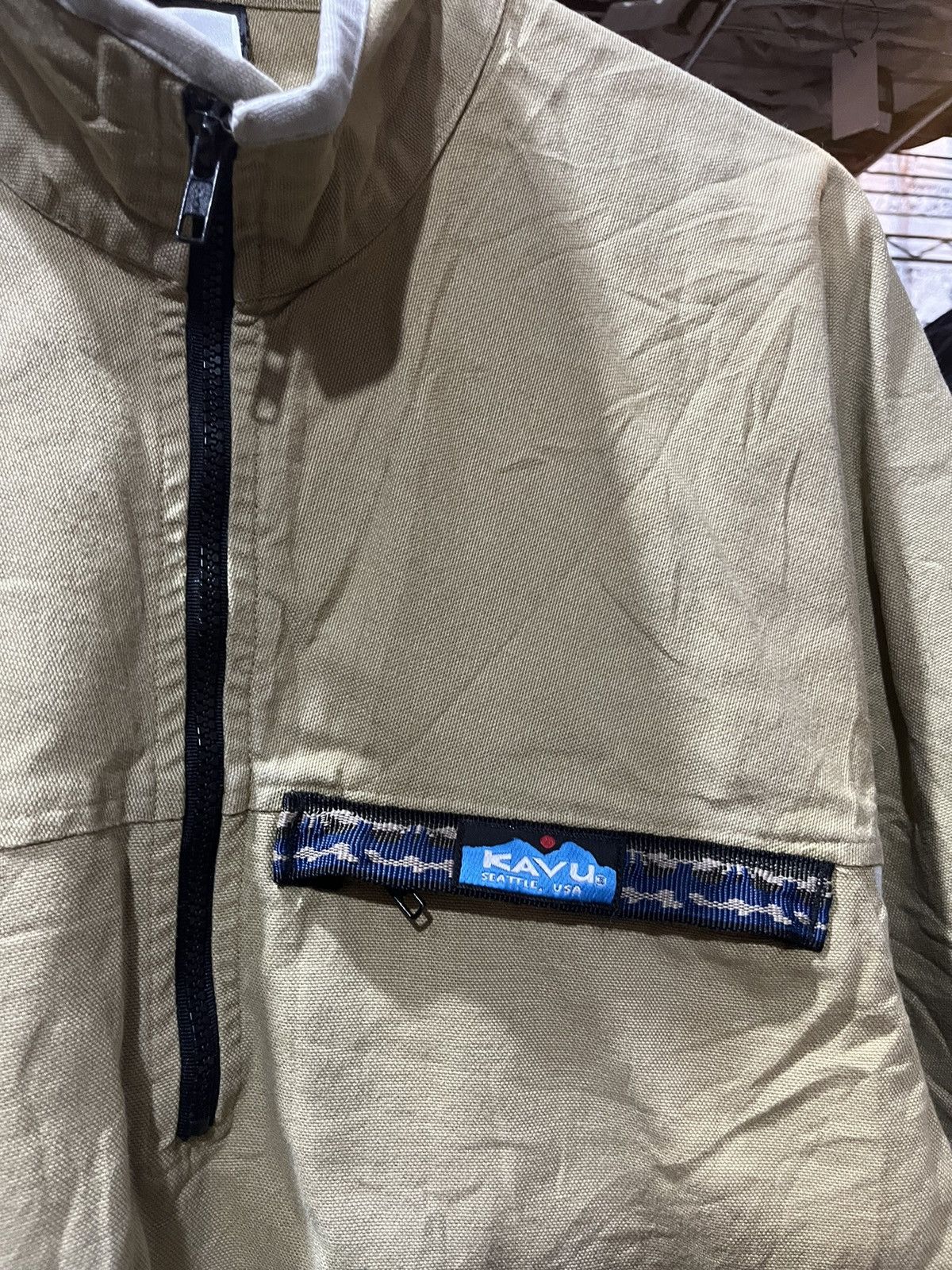 KAVU × Vintage KAVU Team Half Zip Jacket 90s Size US S / EU 44-46 / 1 - 3 Thumbnail