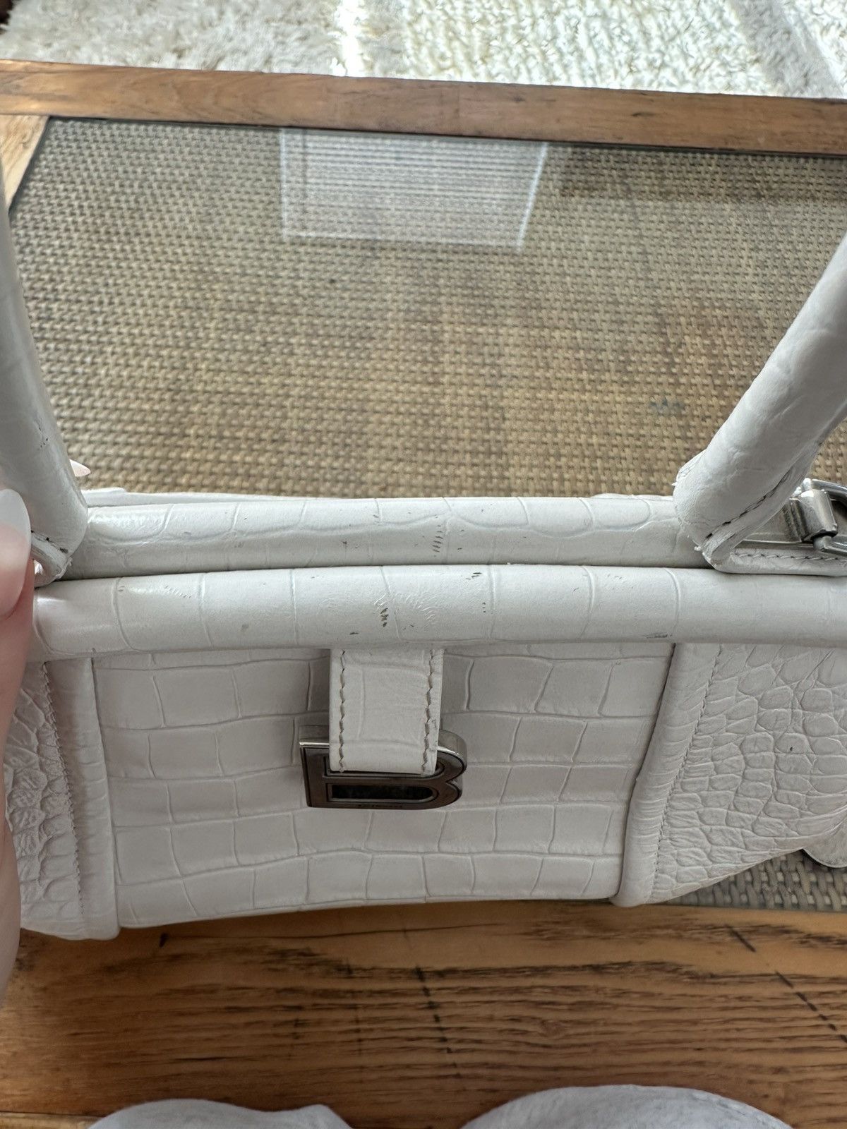 Balenciaga Balenciaga 2022 Embossed Leather Small Editor Handle Bag Size ONE SIZE - 6 Thumbnail