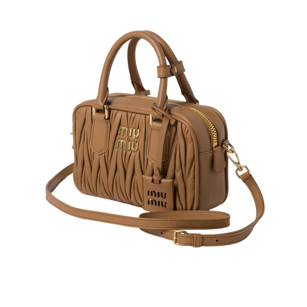 Miu Miu MIU MIU Arcadie Small $3100 Caramel Leather Top Handle Bag N Size ONE SIZE - 2 Thumbnail