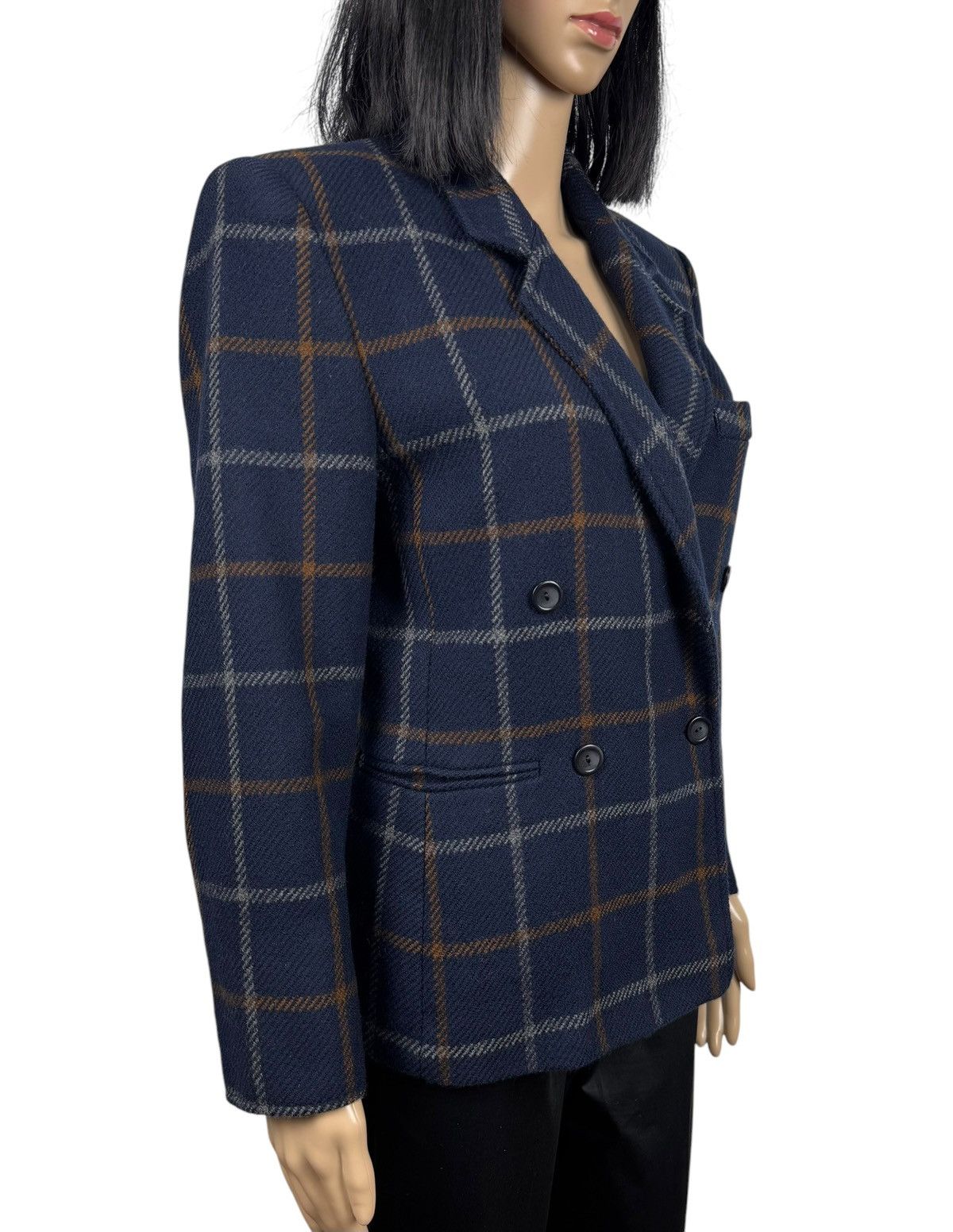 Marella × Vintage Marella Plaid Wool Vintage Blazer Jacket size US6 IT40 Size M / US 6-8 / IT 42-44 - 3 Thumbnail