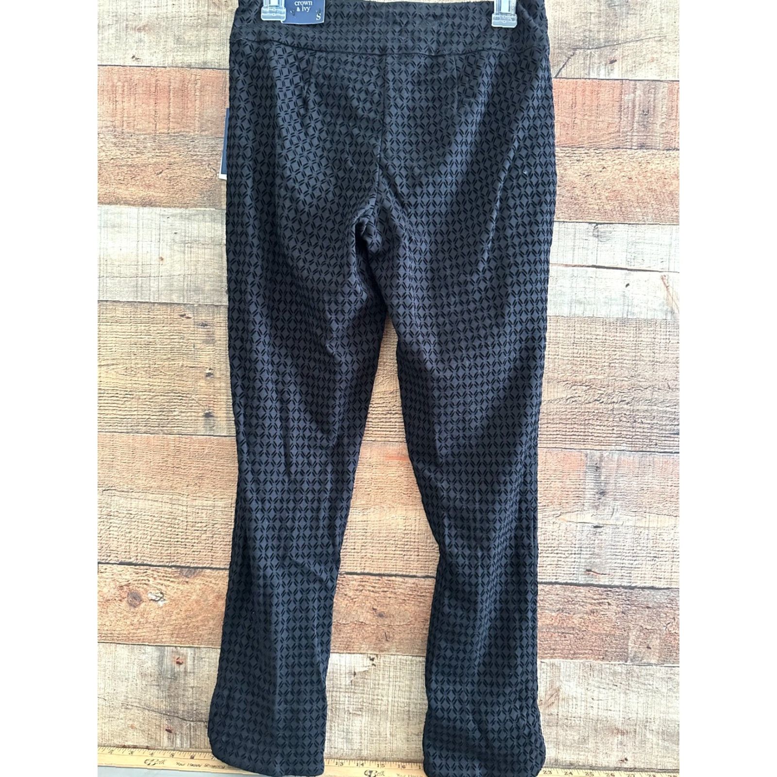 Vintage NWT crown and ivy pants women SIZE Small Black Size 28" / US 6 / IT 42 - 2 Thumbnail