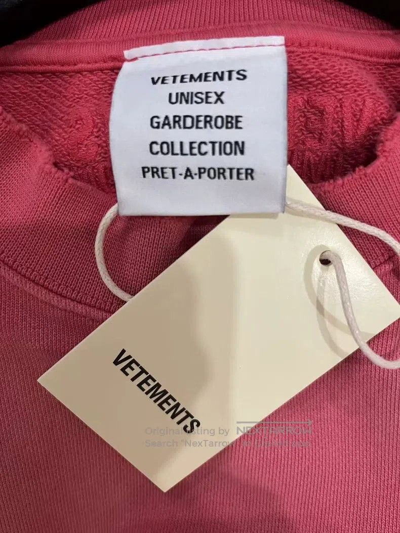 Vetements Vetements Washed pink slacking sweatshirt Size US M / EU 48-50 / 2 - 3 Thumbnail