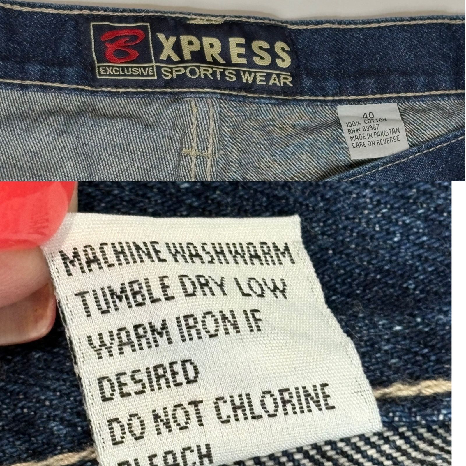 Brooklyn Xpress Brooklyn Xpress Vintage Carpenter Blue Jeans 40 Y2k Hipster Size US 40 / EU 56 - 2 Thumbnail
