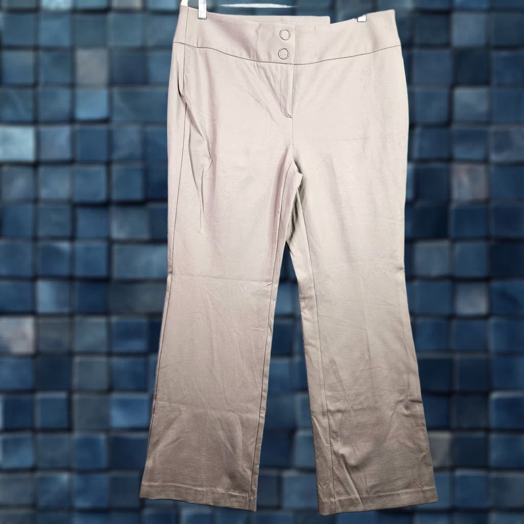 Alfani Alfani Women 16W Beige Trouser NWT Career Pants Pants Beige 16W Womens Regular Straight Front Button Zip NWT Size 38" / US 16 / IT 52 - 1 Thumbnail