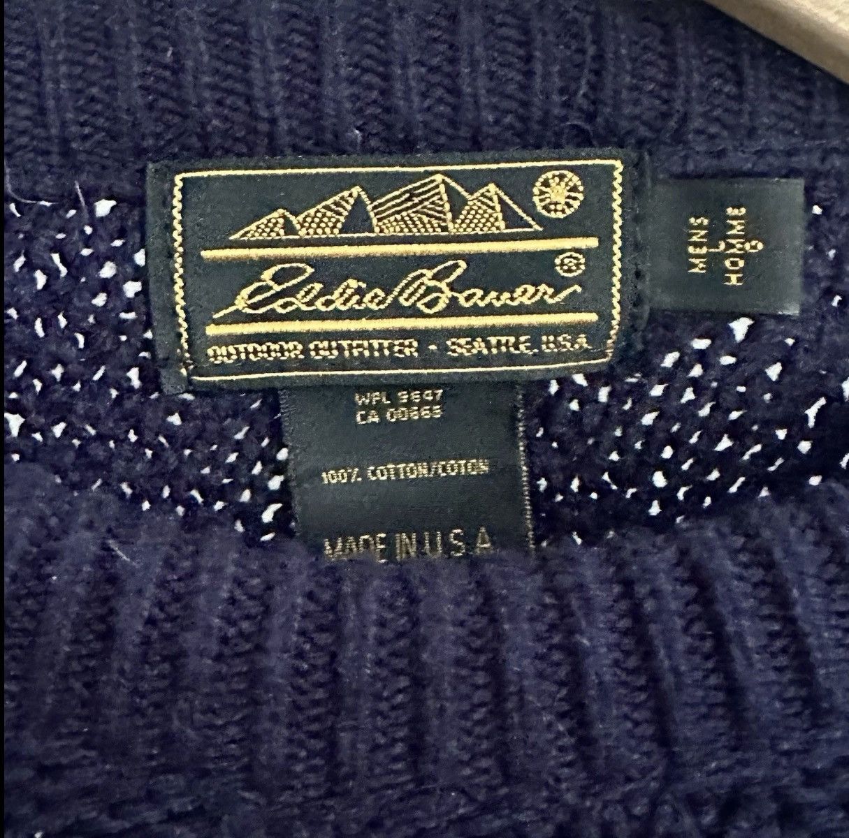 Eddie Bauer Eddie Bauer VTG 80s/90s Sweater Chunky Knit Cotton Size US L / EU 52-54 / 3 - 2 Thumbnail