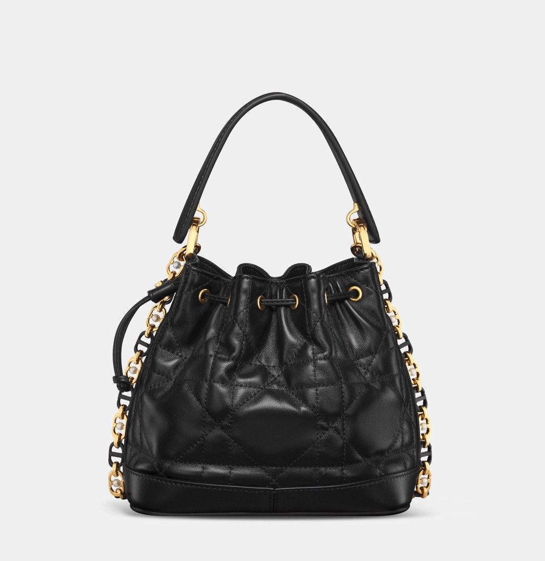 Dior SMALL DIOR JOLIE BUCKET BAG Black Macrocannage Size ONE SIZE - 5 Thumbnail
