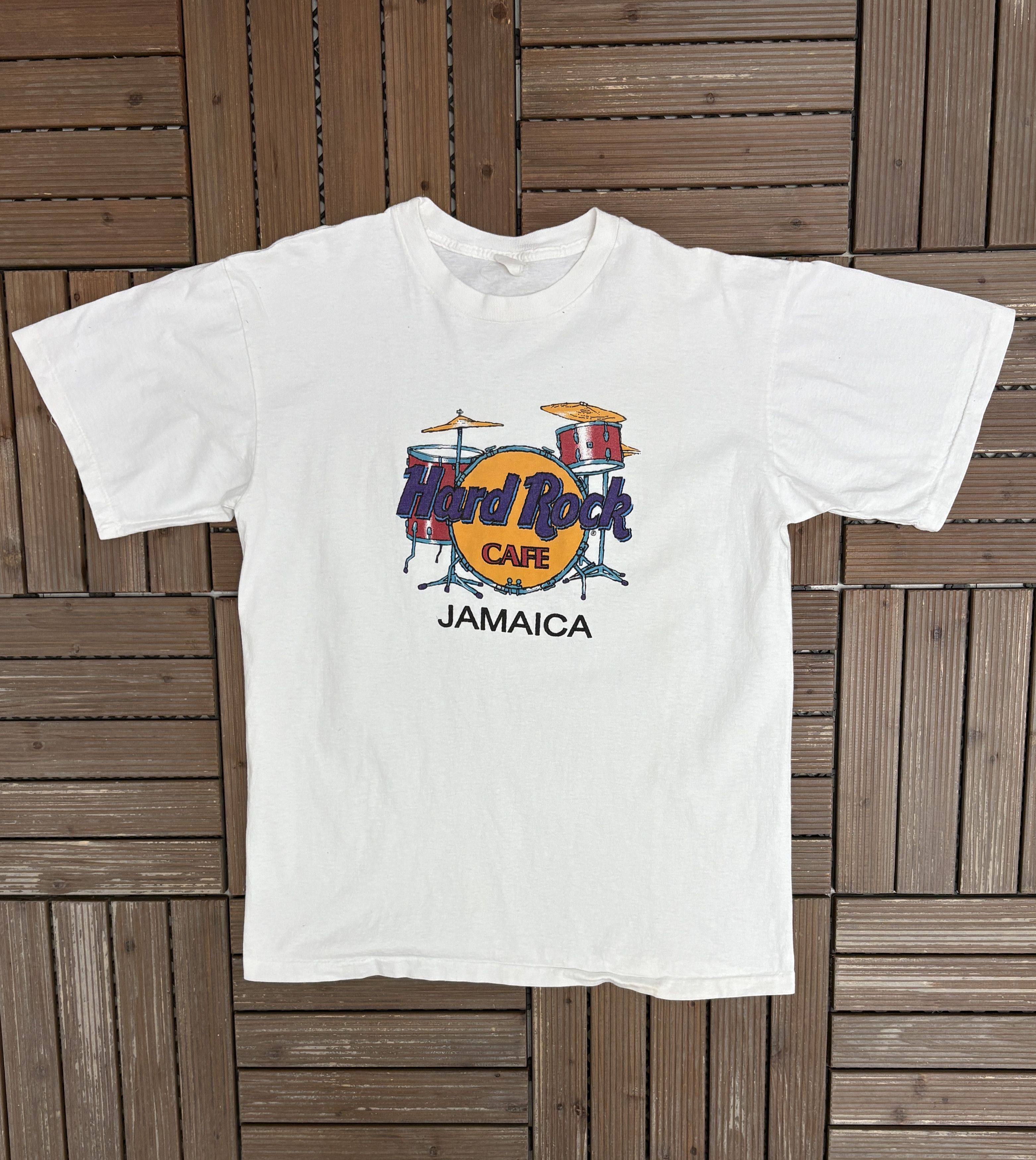 Vintage Hard Rock Cafe Jamaica Vintage White T-Shirt Tee Size US L / EU 52-54 / 3 - 1 Thumbnail