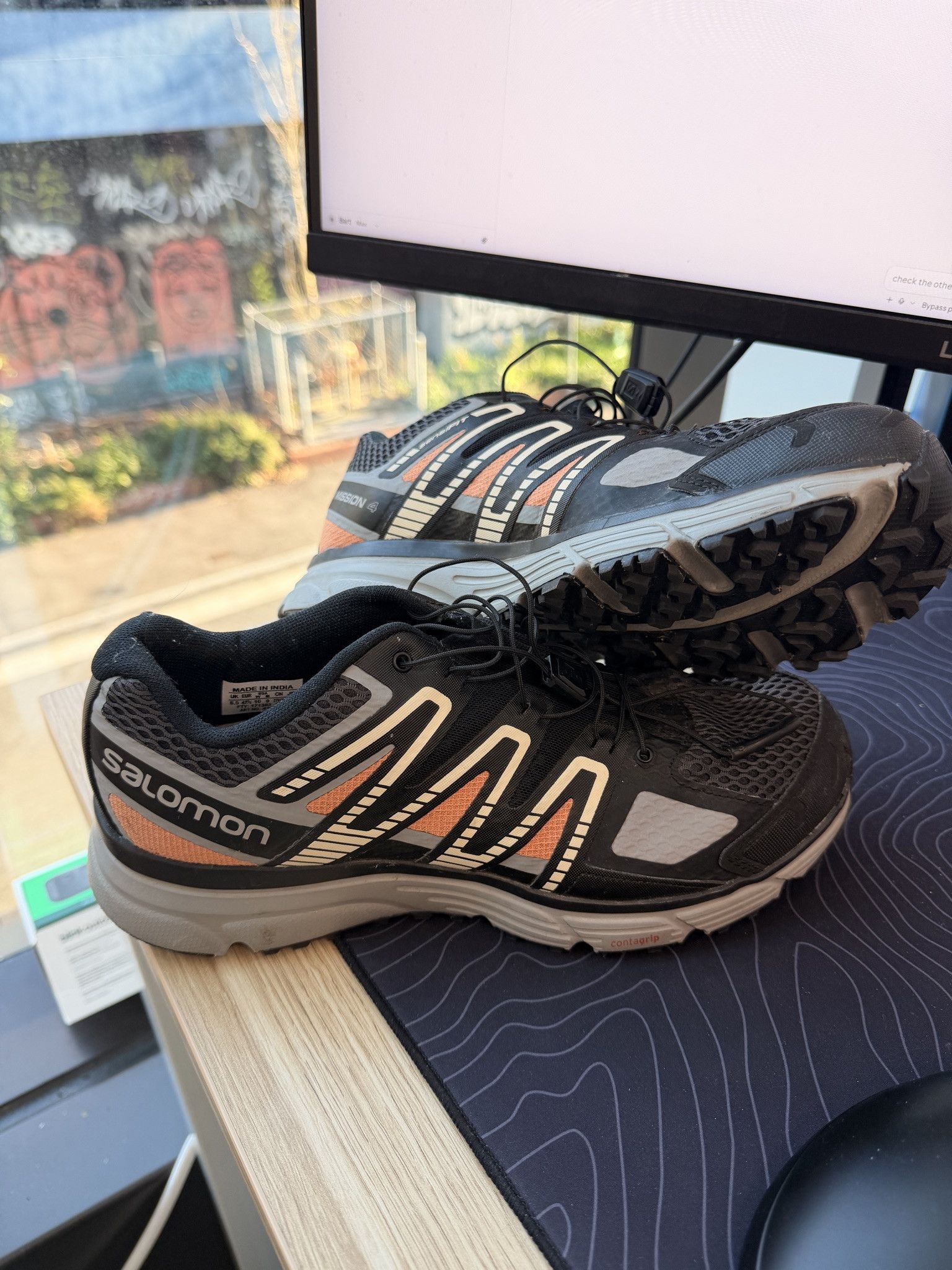 Salomon Salomon Black X Mission 4 Running Shoes (Size UK 8.5) Size US 10.5 / IT 40.5 - 2 Thumbnail