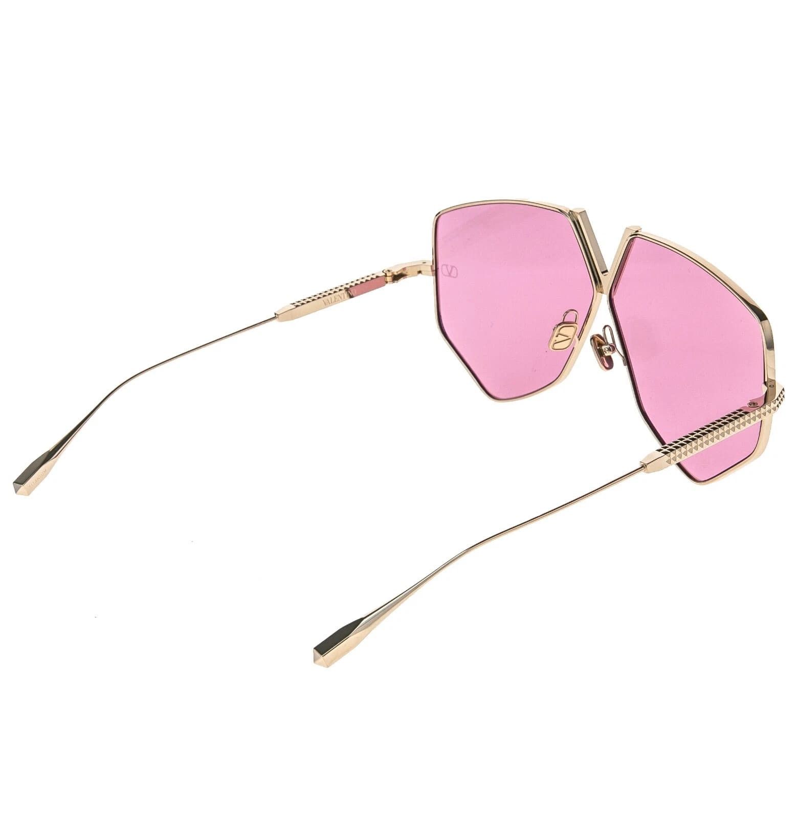 Valentino VALENTINO V HEXAGON VLS115 Gold Titanium VLS 115C Sunglass Size ONE SIZE - 9 Thumbnail