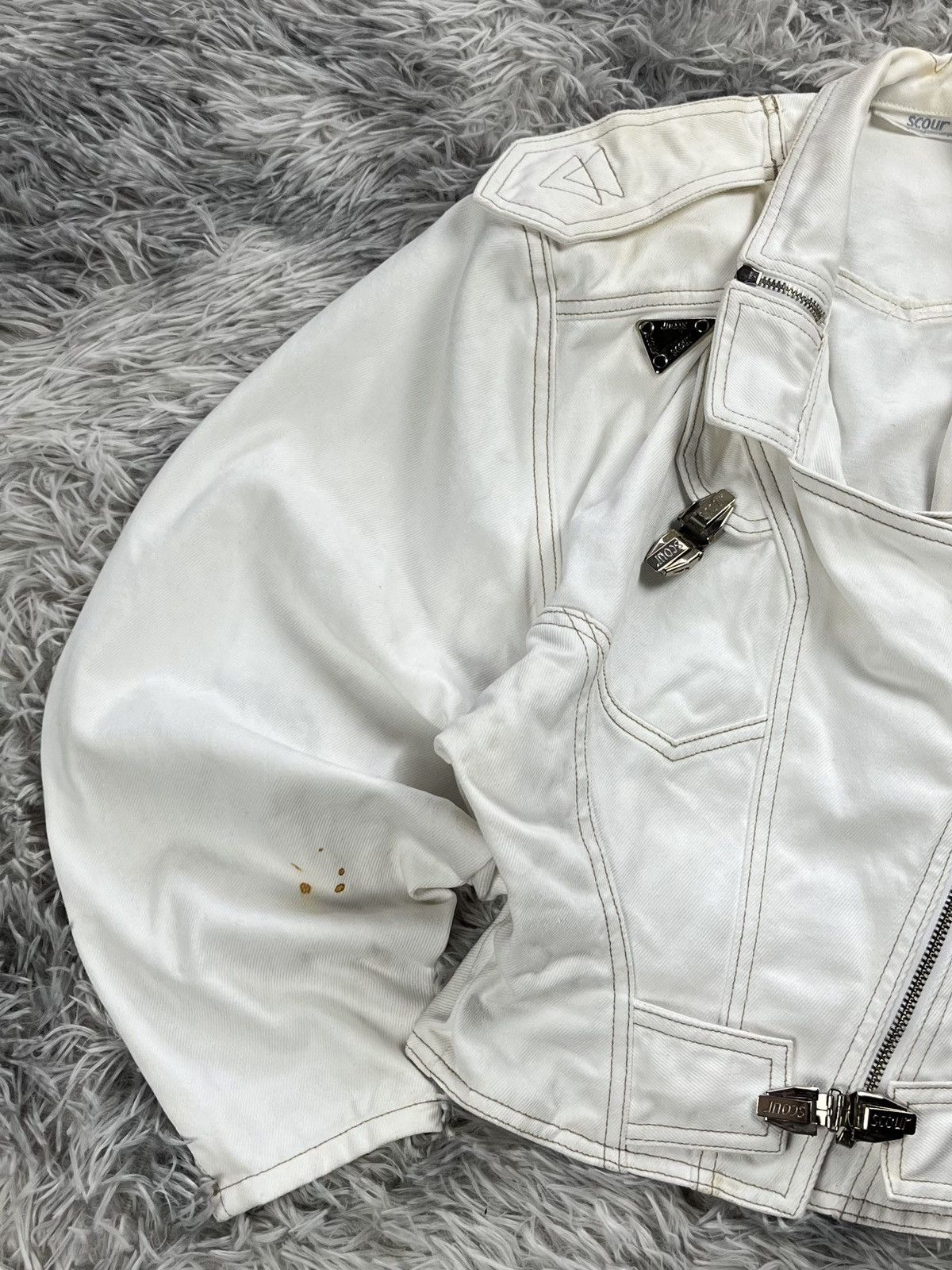 Japanese Brand Vintage Scour Crop Denim Jacket Size M / US 6-8 / IT 42-44 - 2 Thumbnail